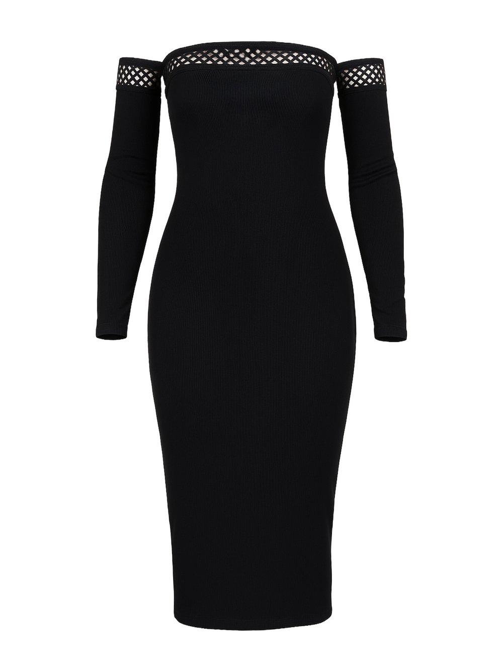 Goddiva Midi Kleid Damen schwarz, 42
