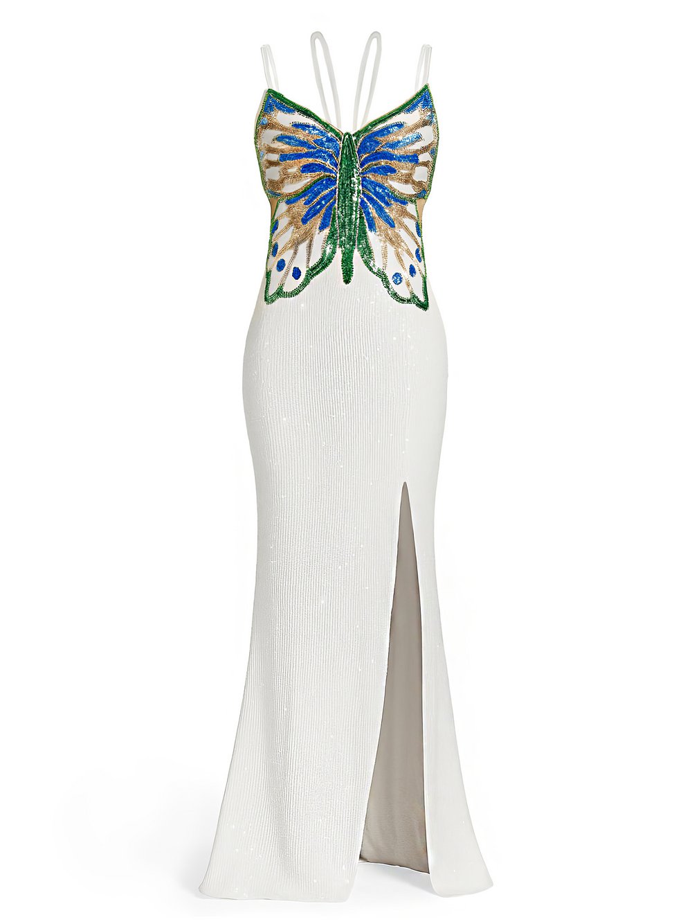 Goddiva Maxi Kleid Damen Polyamid weiß, 34