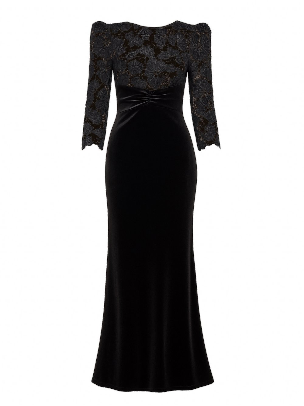 Thumbnail - Goddiva Maxi Kleid Damen schwarz gemustert, 46