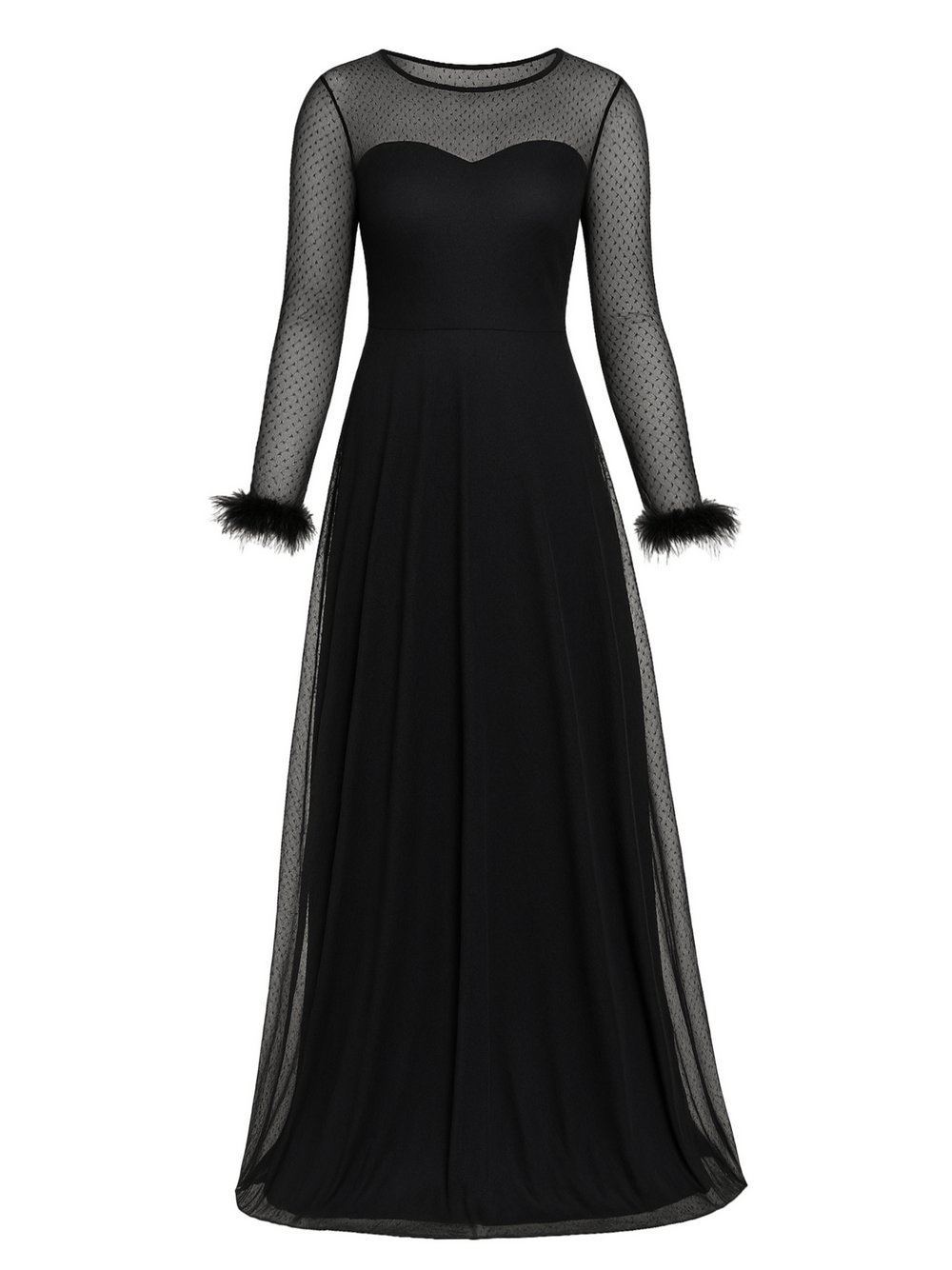 Goddiva Maxi Kleid Damen schwarz, 46