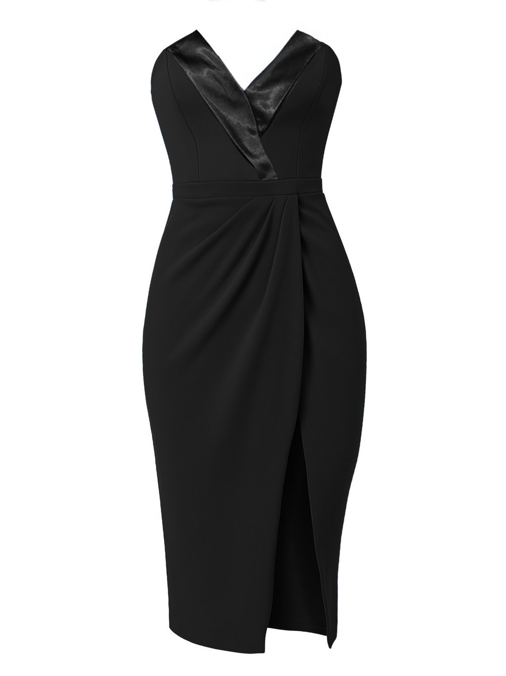 Thumbnail - Goddiva Midi-Kleid Damen schwarz, 44