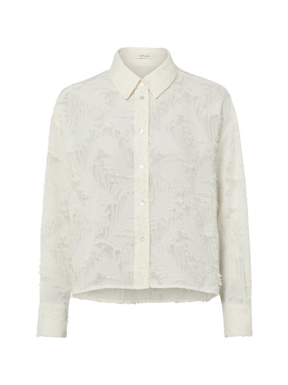 Opus Hemdbluse Damen weiß strukturiert, 34
