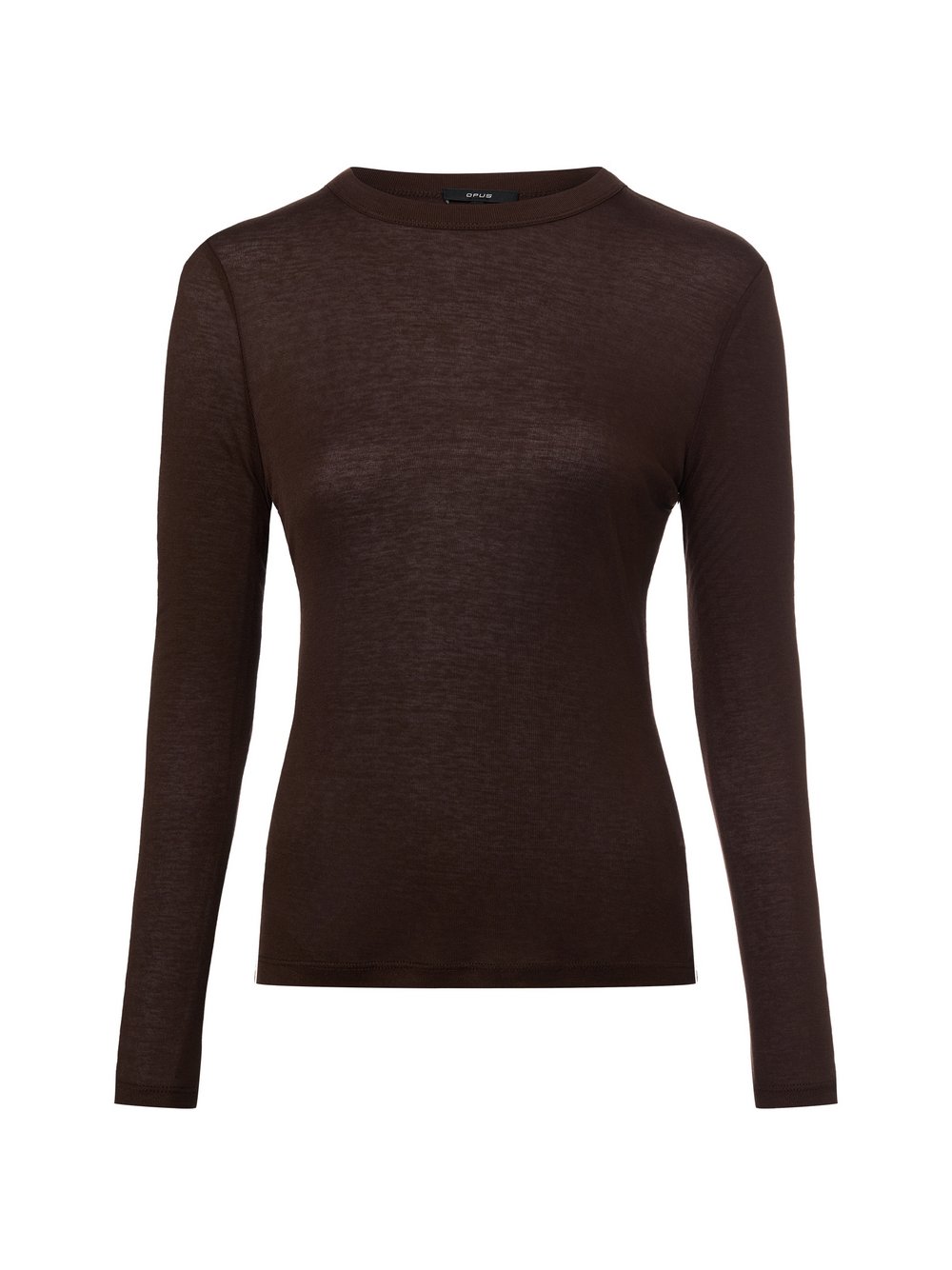 Opus Langarmshirt mit Wolle Damen braun, 44