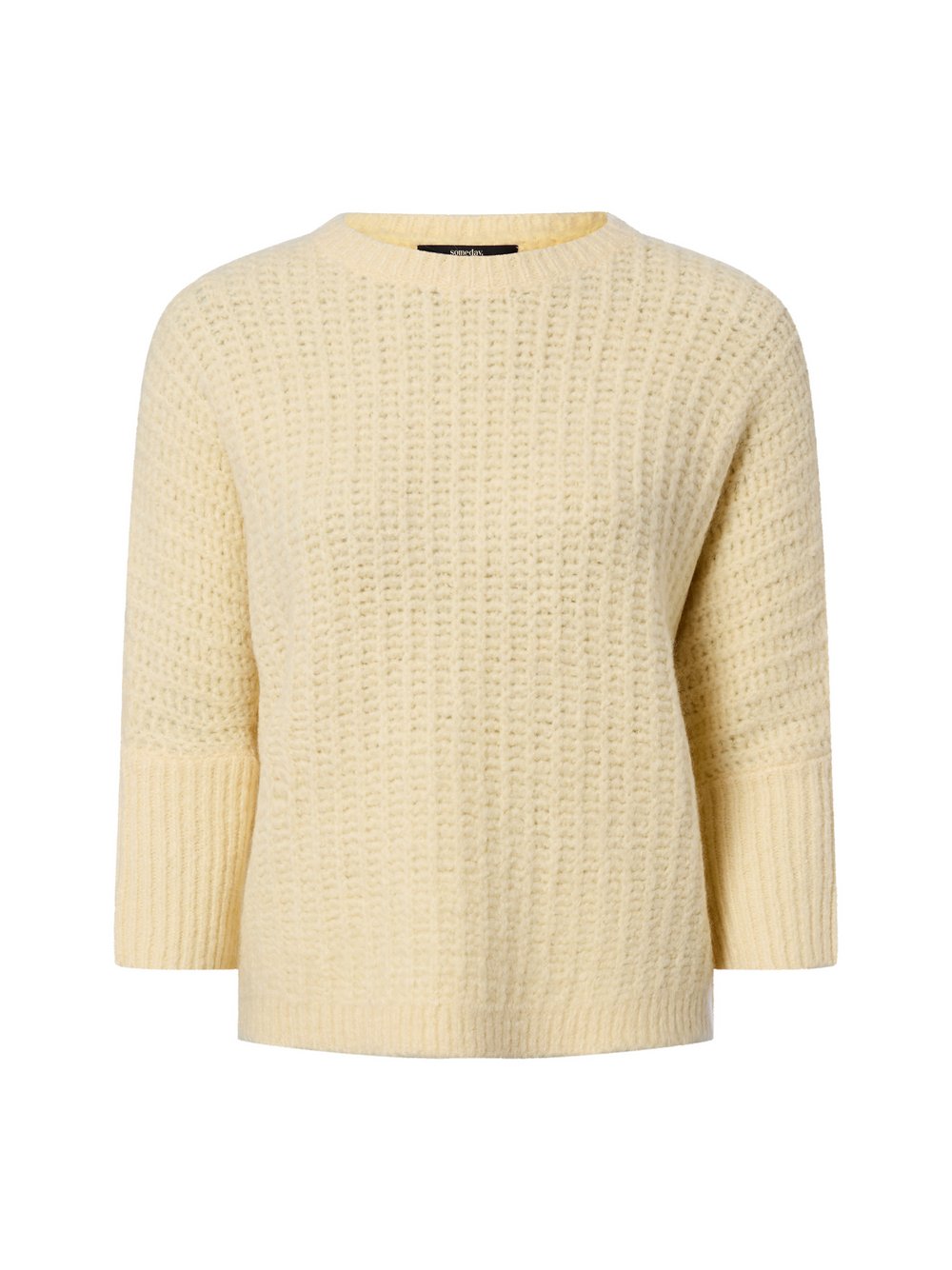 Someday Strickpullover mit Wolle und Alpaka Damen gelb, M