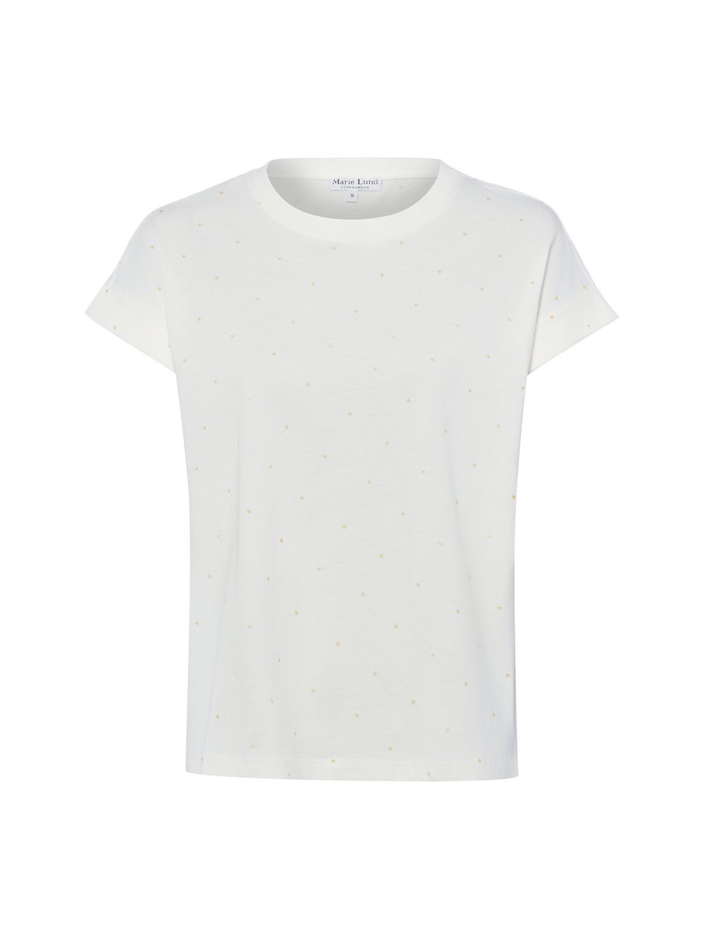 Marie Lund T-Shirt Damen Baumwolle (100%) weiß gemustert, S