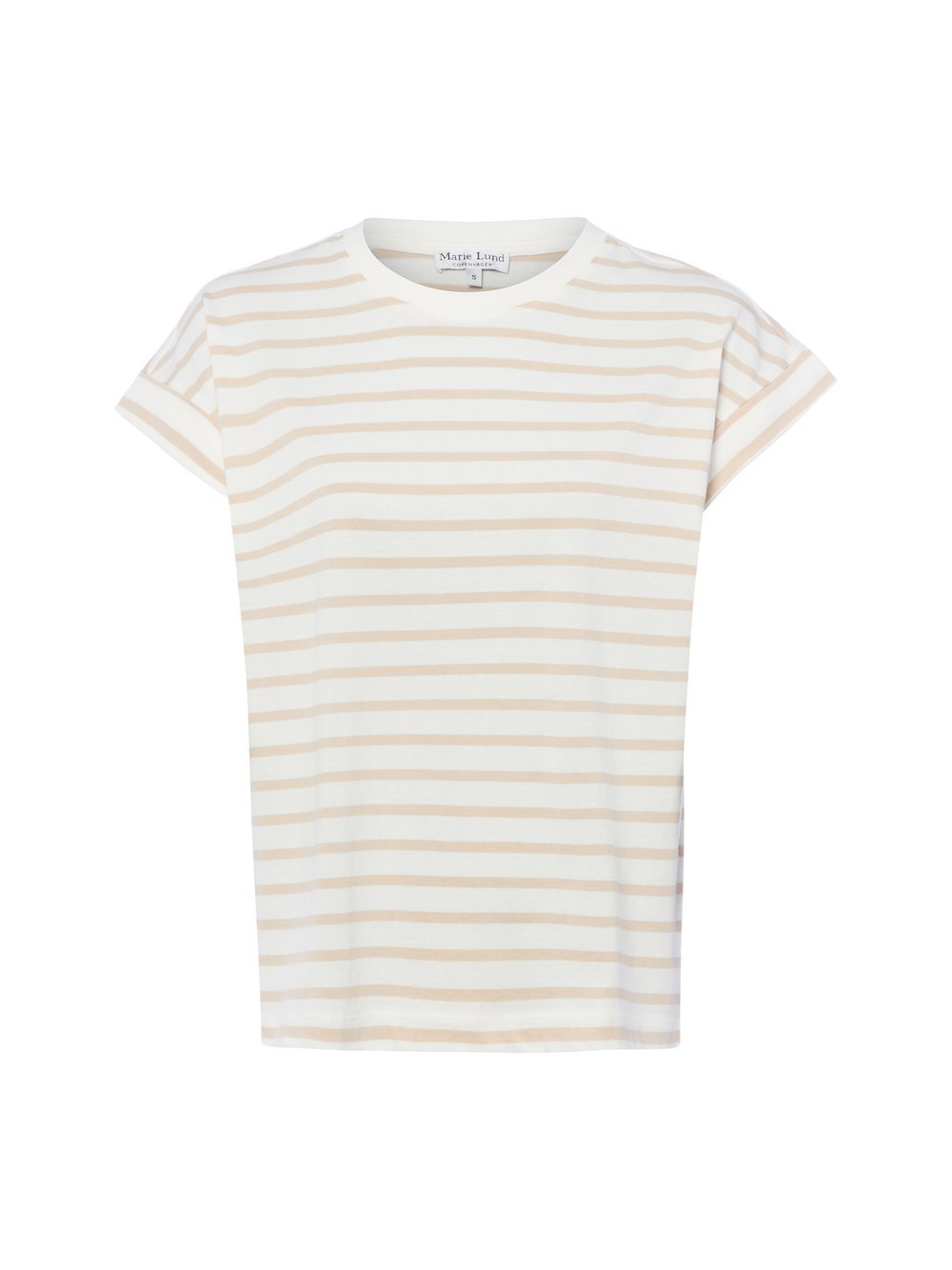 Marie Lund T-Shirt Damen Baumwolle (100%) beige gestreift, XXL