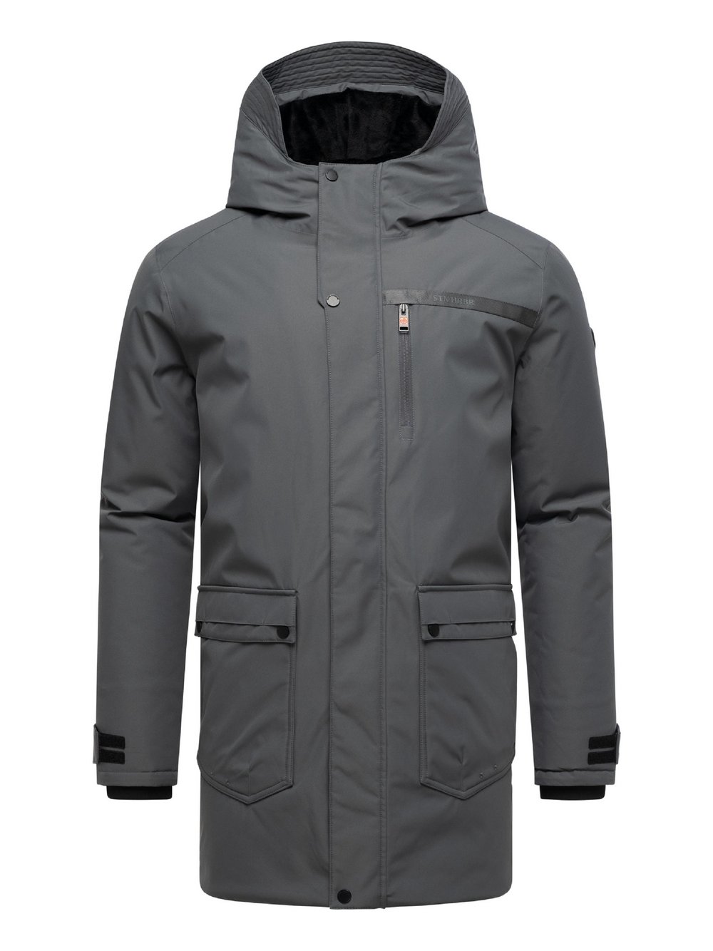 STONE HARBOUR Wintermantel Herren grau, S