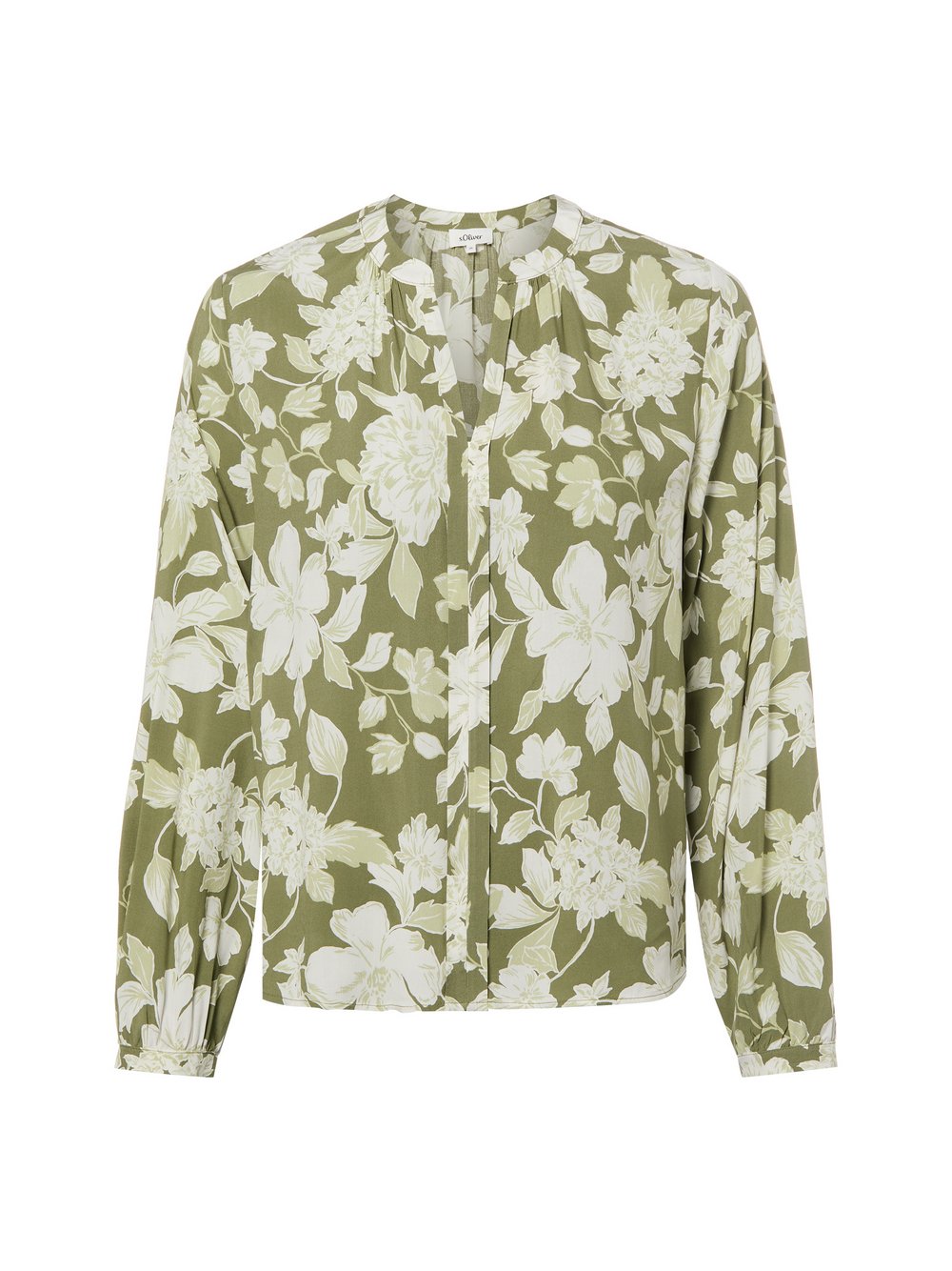 s.Oliver Tunikabluse Damen Viskose (100%) grün gemustert, 36