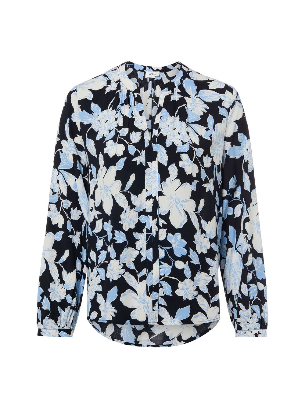 s.Oliver Tunikabluse Damen Viskose (100%) blau gemustert, 38