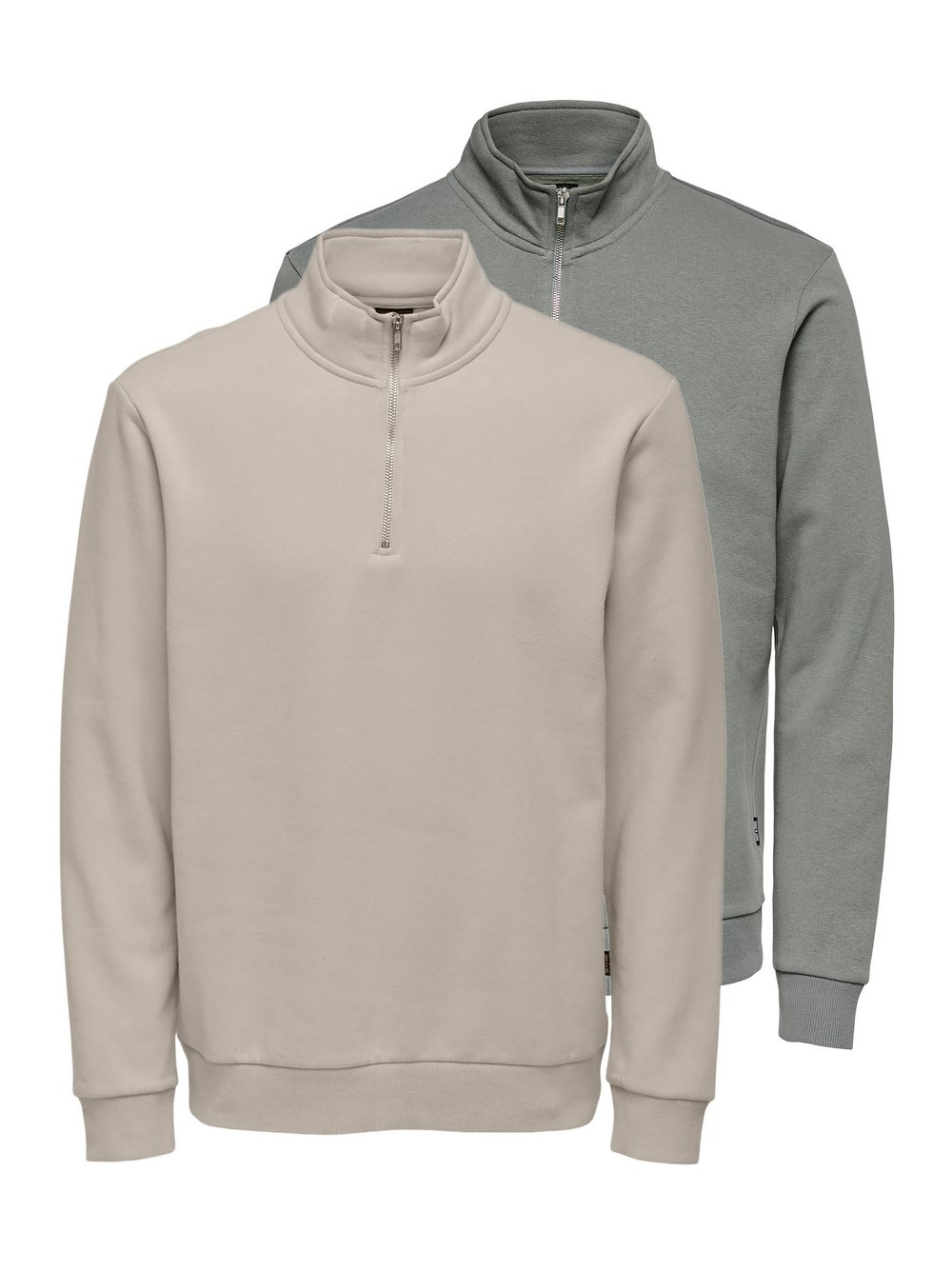 Thumbnail - Only&Sons Sweat-Troyer Ceres im 2er-Pack Herren Baumwolle mehrfarbig meliert, XXL