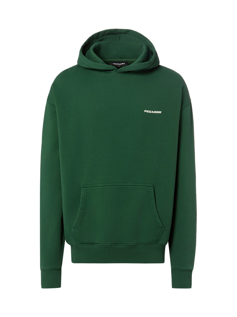 PEGADOR Kapuzenpullover Herren Baumwolle grün bedruckt, XL