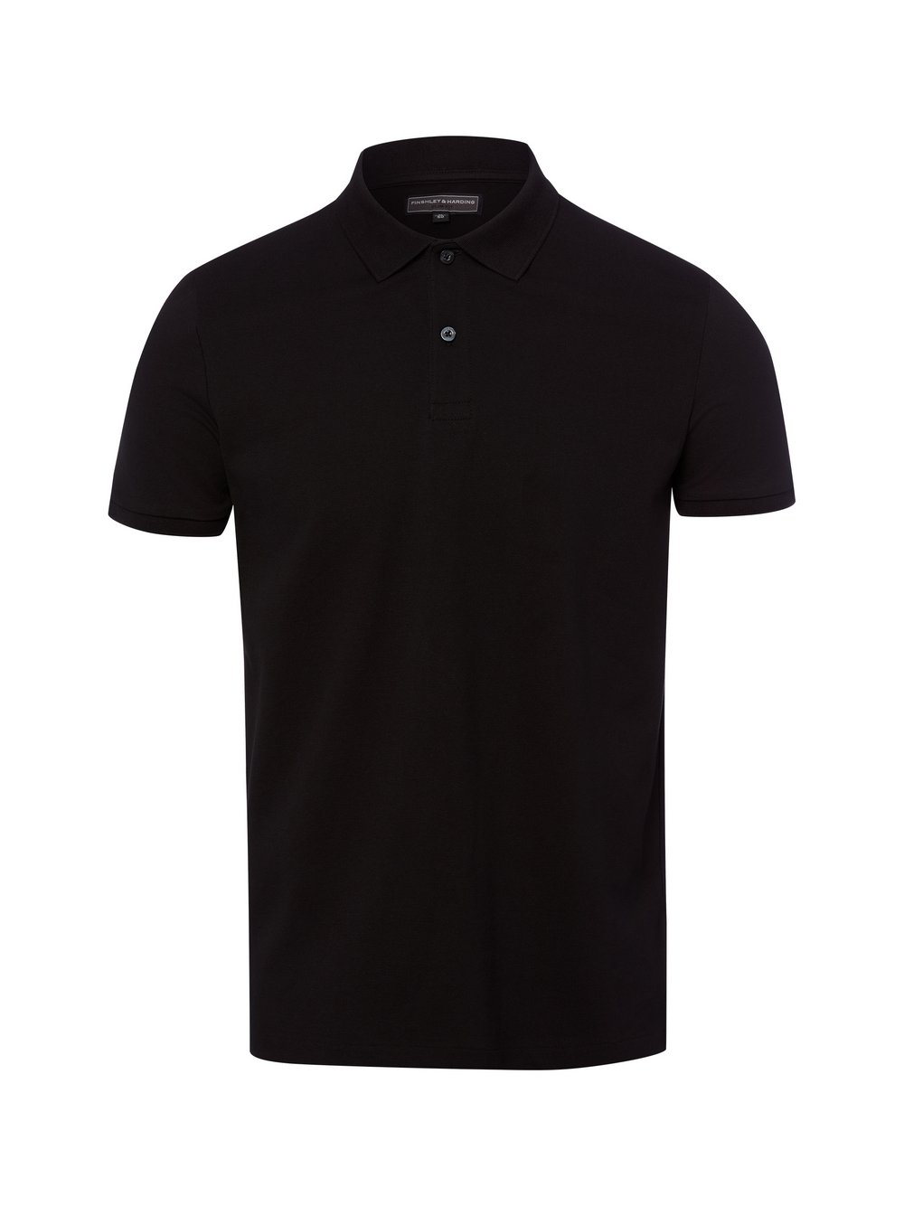 Finshley & Harding Poloshirt Herren Baumwolle schwarz, L