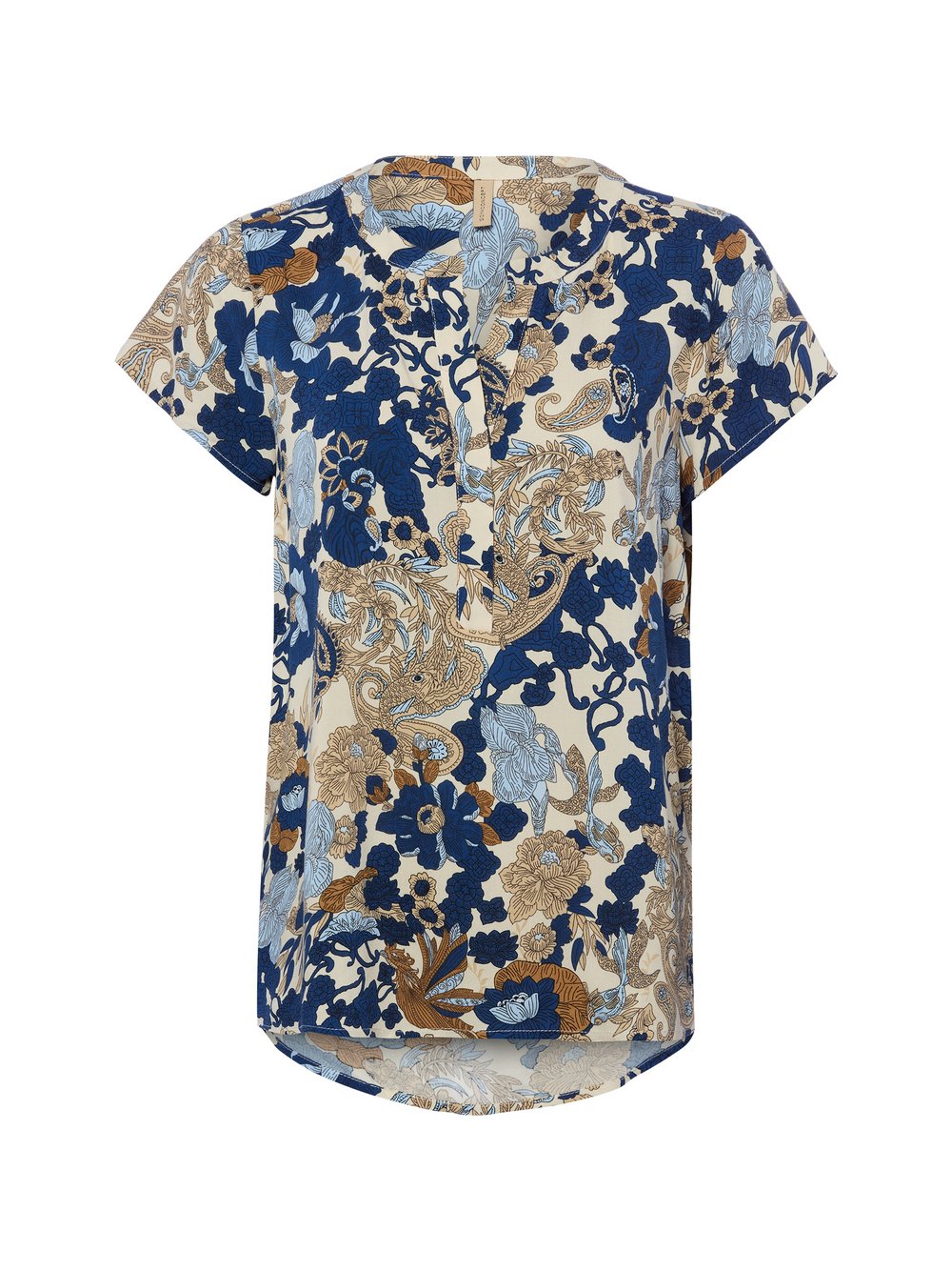 Thumbnail - soyaconcept® Blusenshirt Damen Viskose (100%) blau gemustert, M