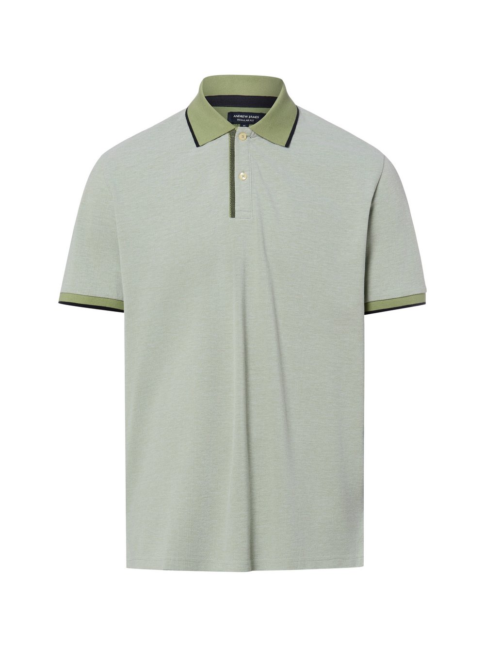 Andrew James Poloshirt Herren Baumwolle (100%) grün meliert, XXXL