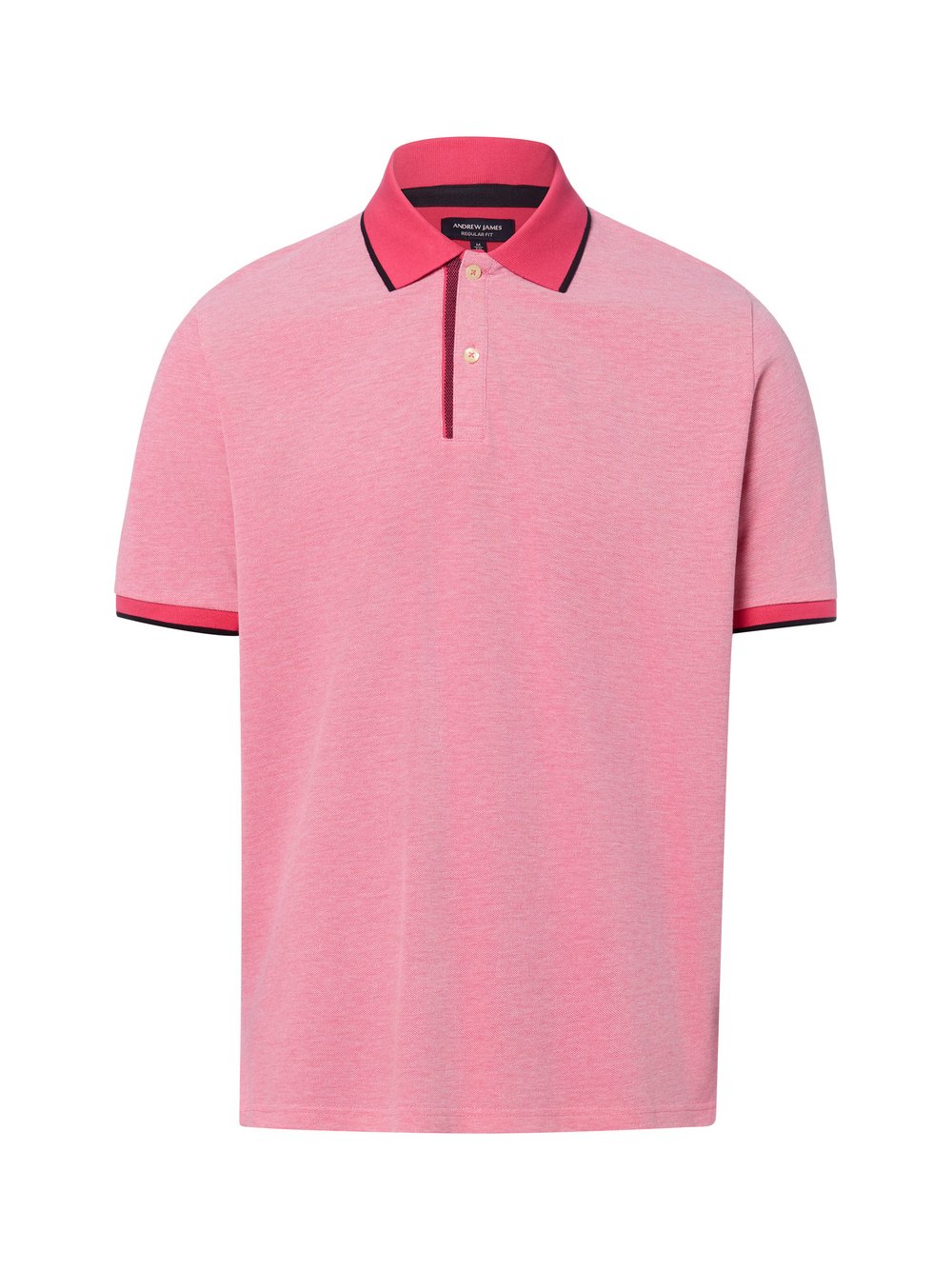 Andrew James Poloshirt Herren Baumwolle (100%) pink meliert, M