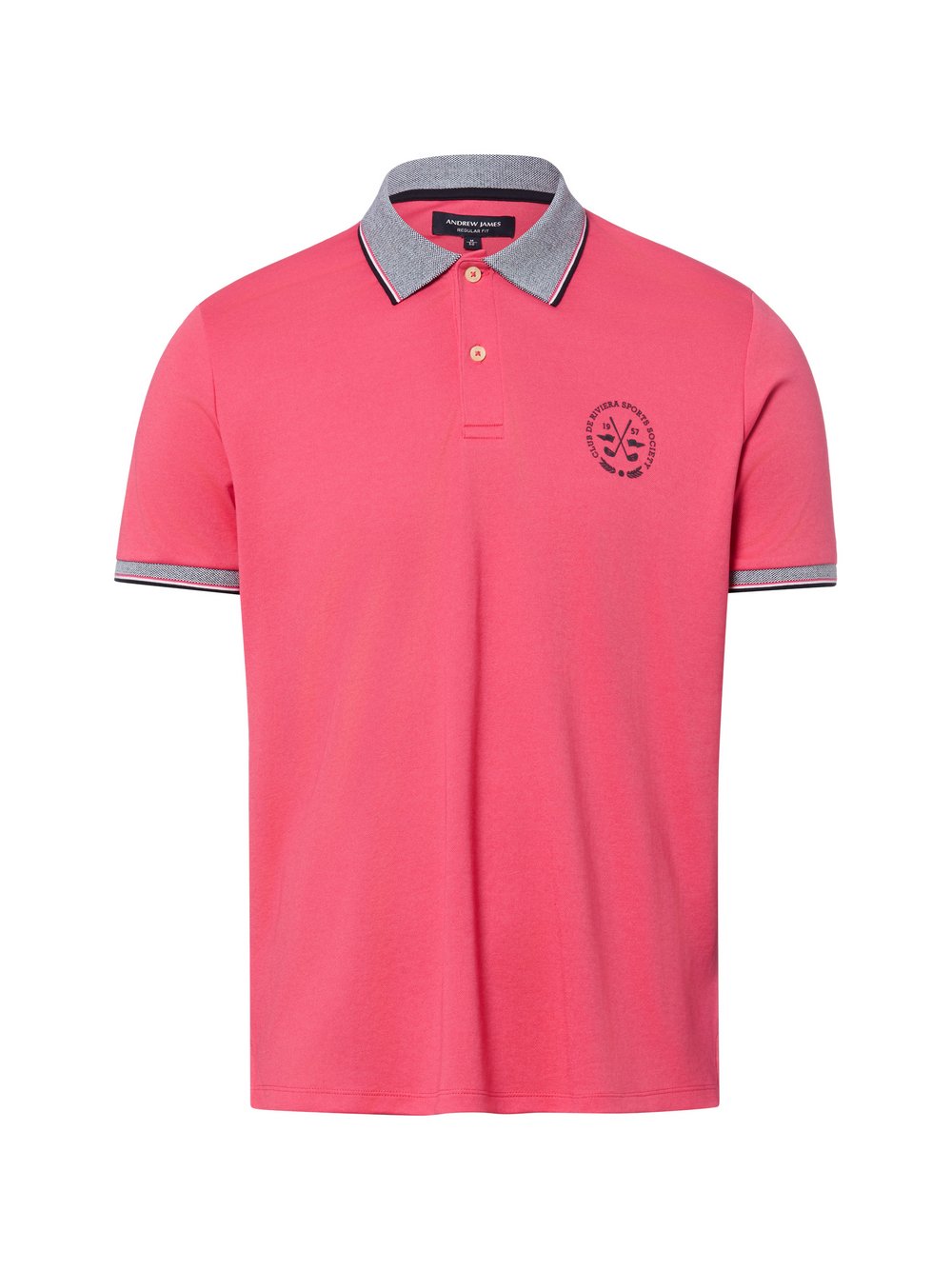 Andrew James Poloshirt Herren Baumwolle pink, XL