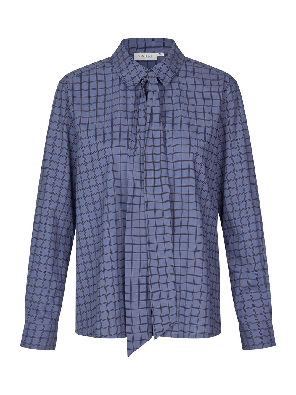 Masai Hemd Damen Baumwolle blau bedruckt, 42