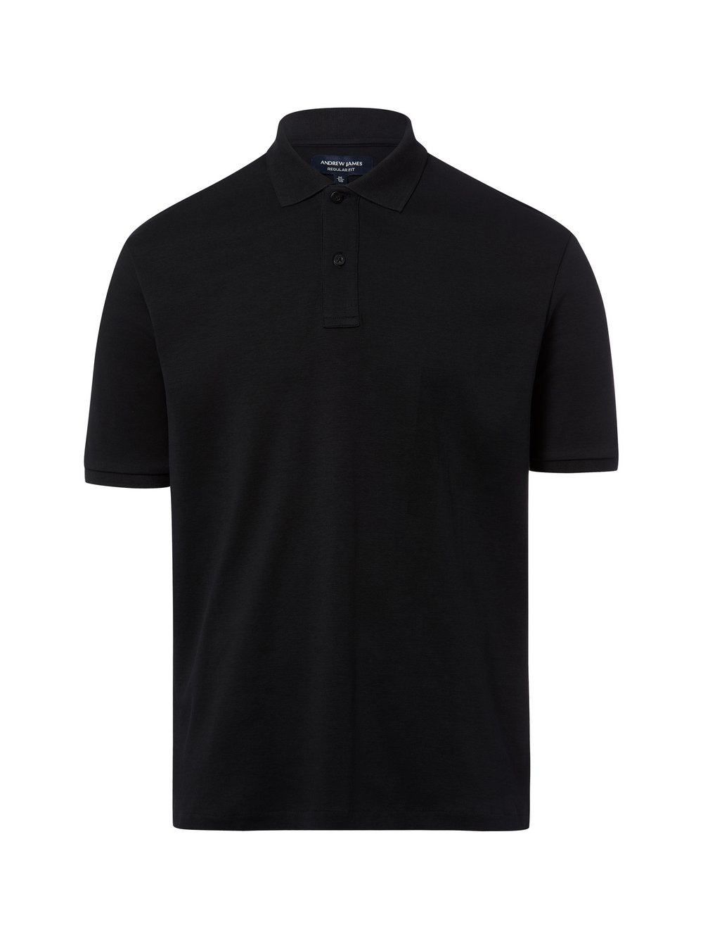 Andrew James Poloshirt Herren Baumwolle schwarz, S