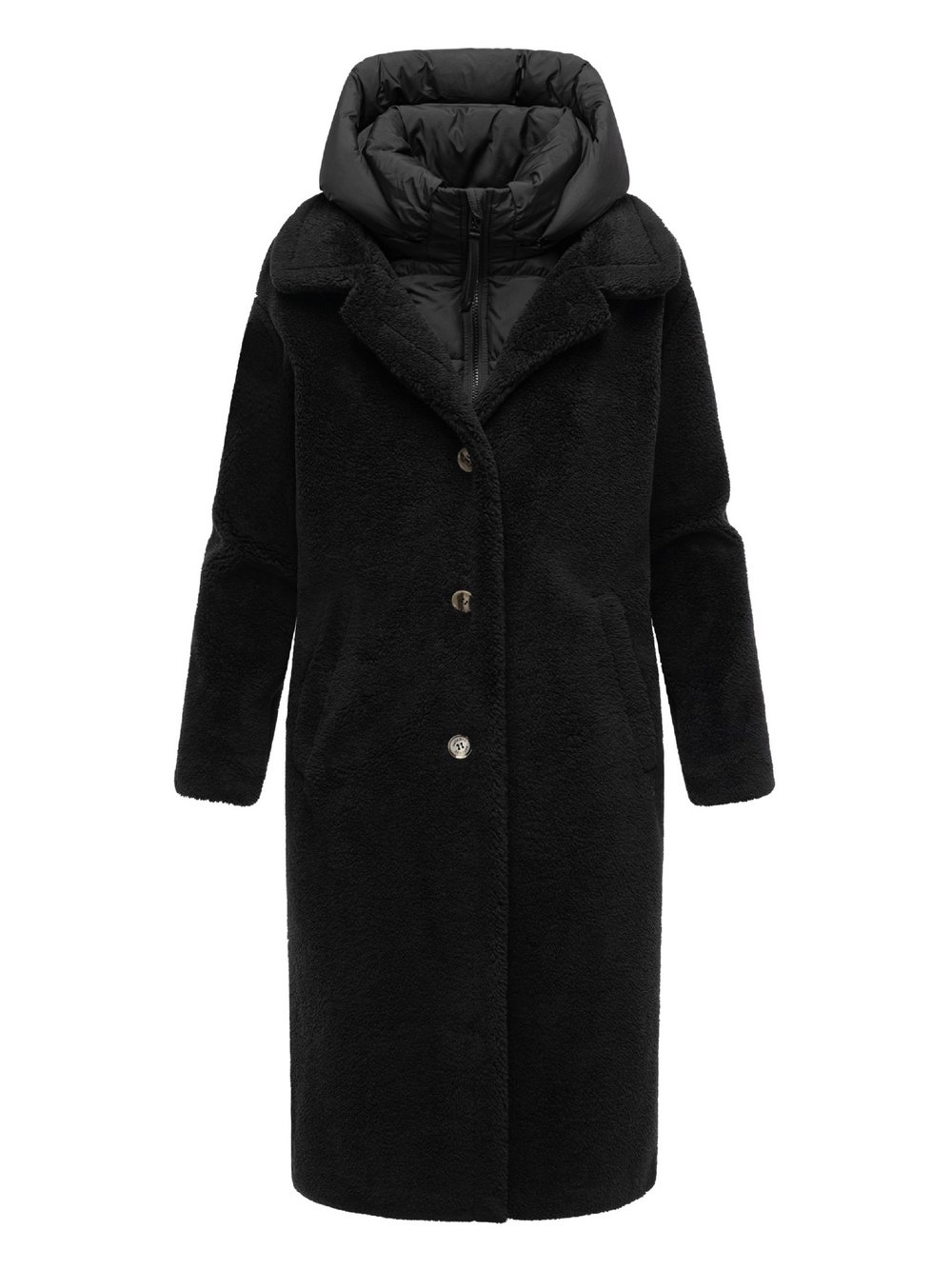 Navahoo Wintermantel Damen schwarz, L