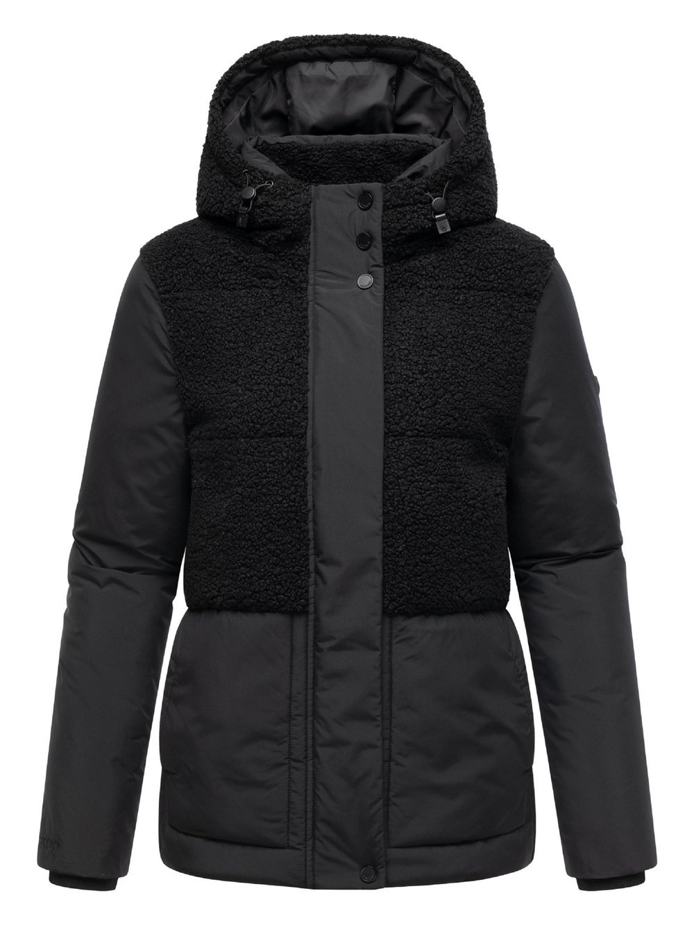 Marikoo Plüschjacke Damen schwarz, XXL