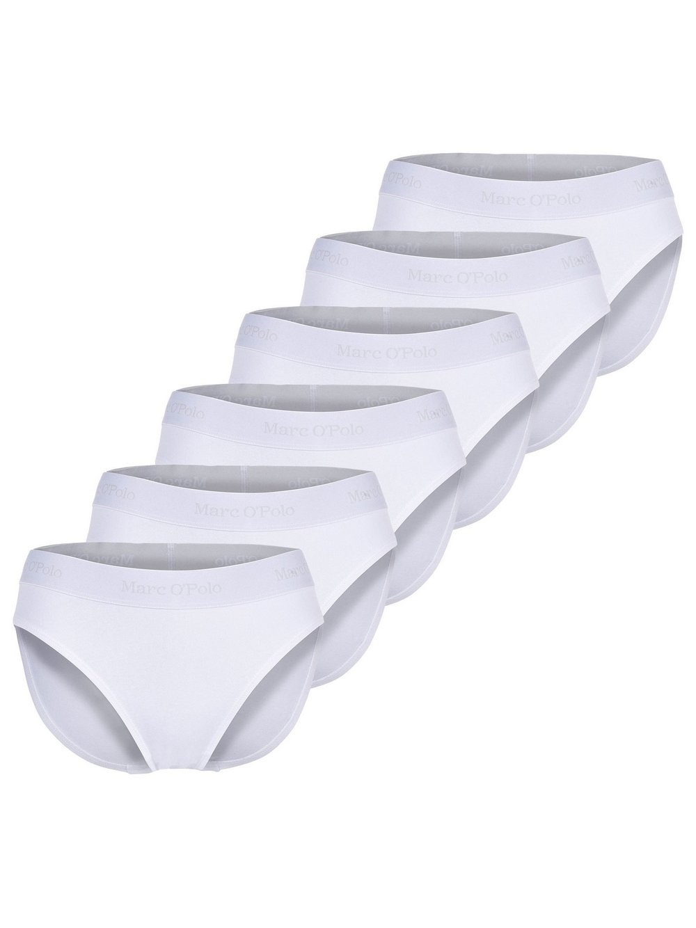 Marc O'Polo Slip 6er Pack Damen Baumwolle weiß, M