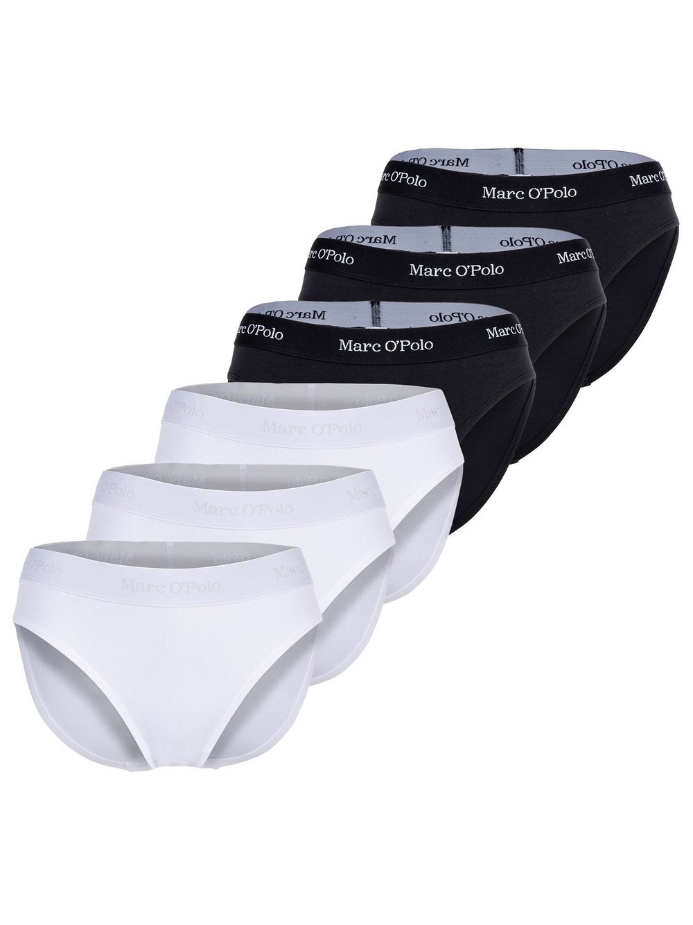 Marc O'Polo Slip 6er Pack Damen Baumwolle mehrfarbig, XL