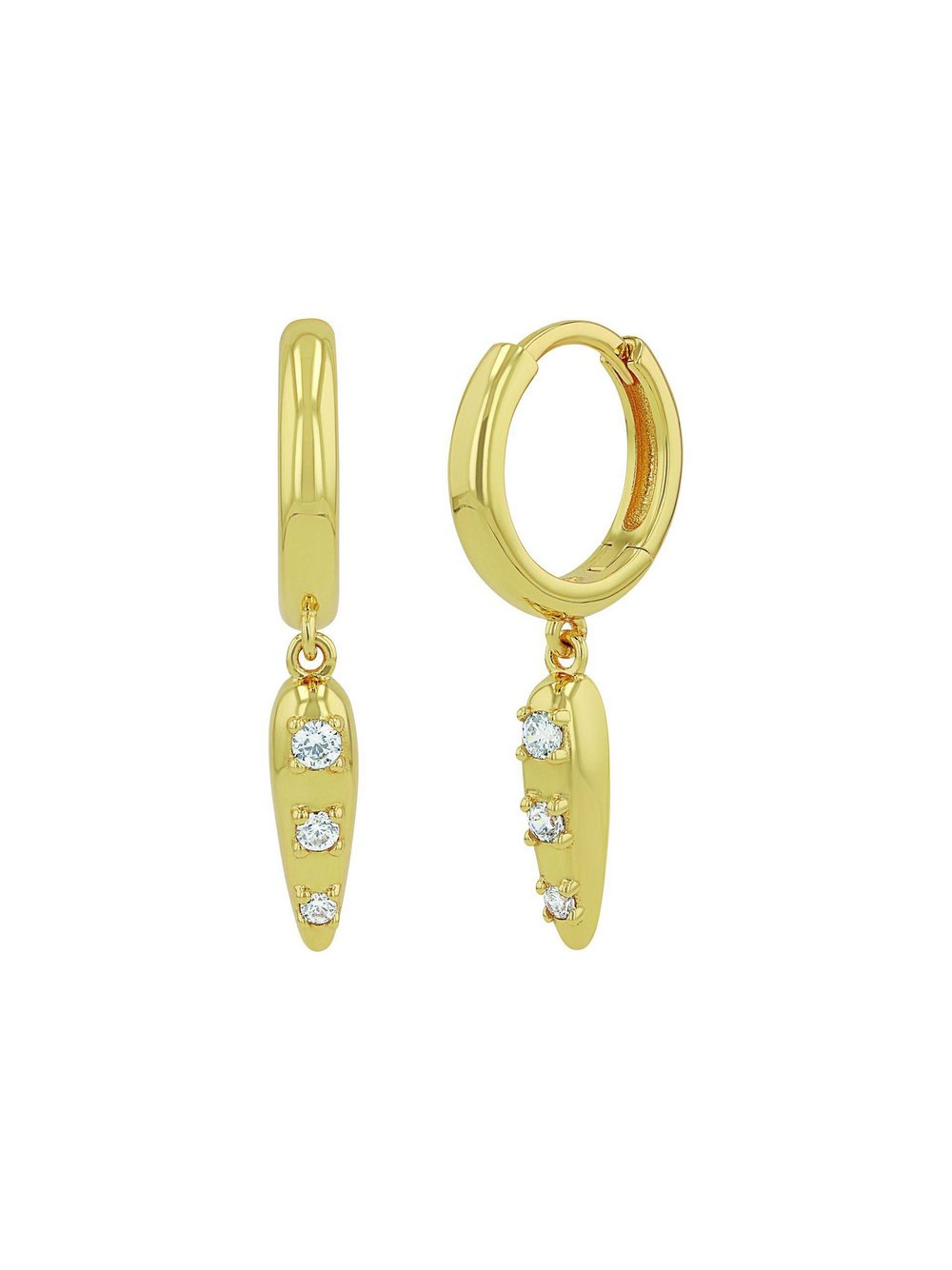 NOELANI Creolen Damen Sterlingsilber gold, ONE SIZE
