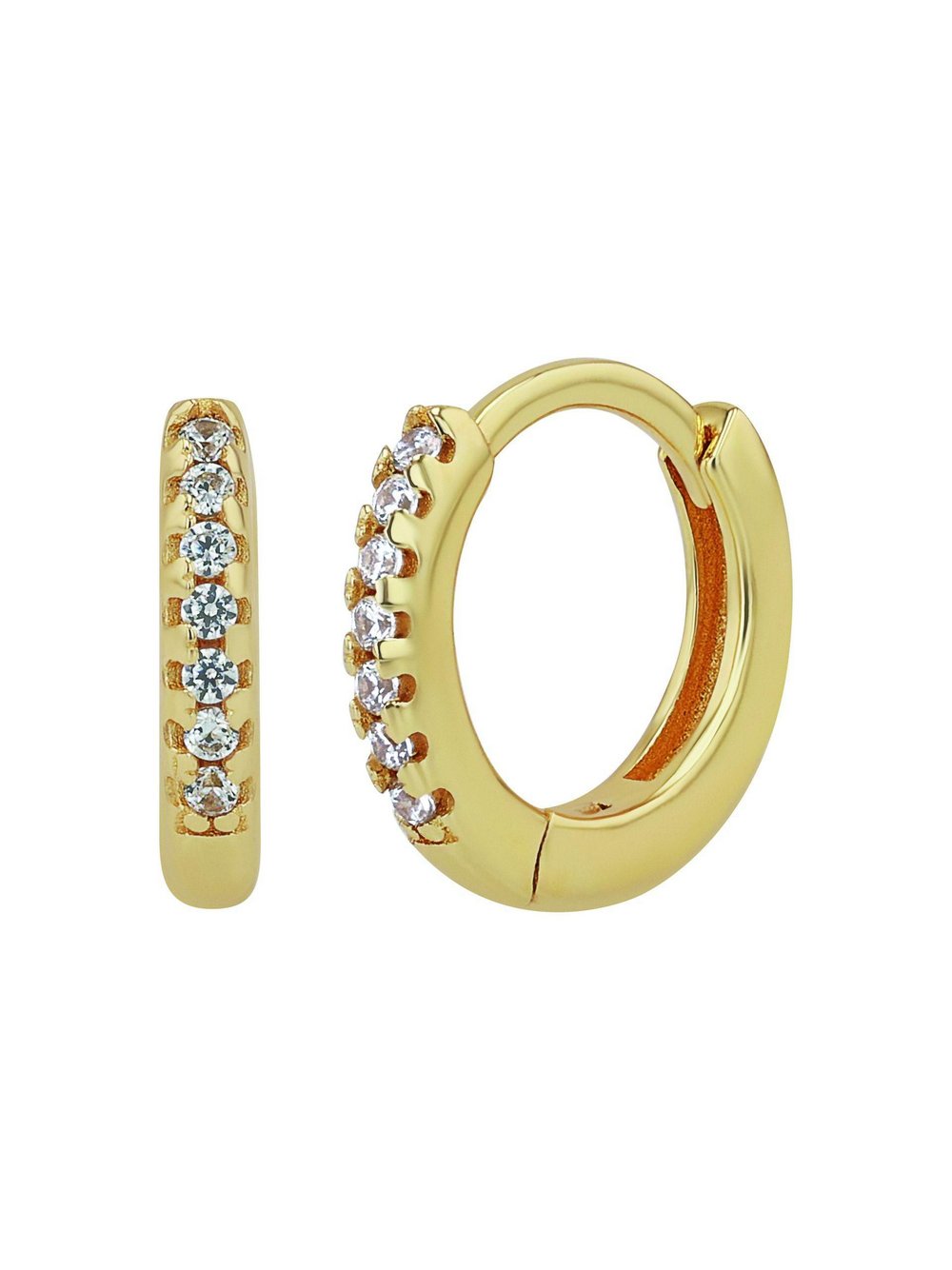 NOELANI Creolen Damen Sterlingsilber gold, ONE SIZE