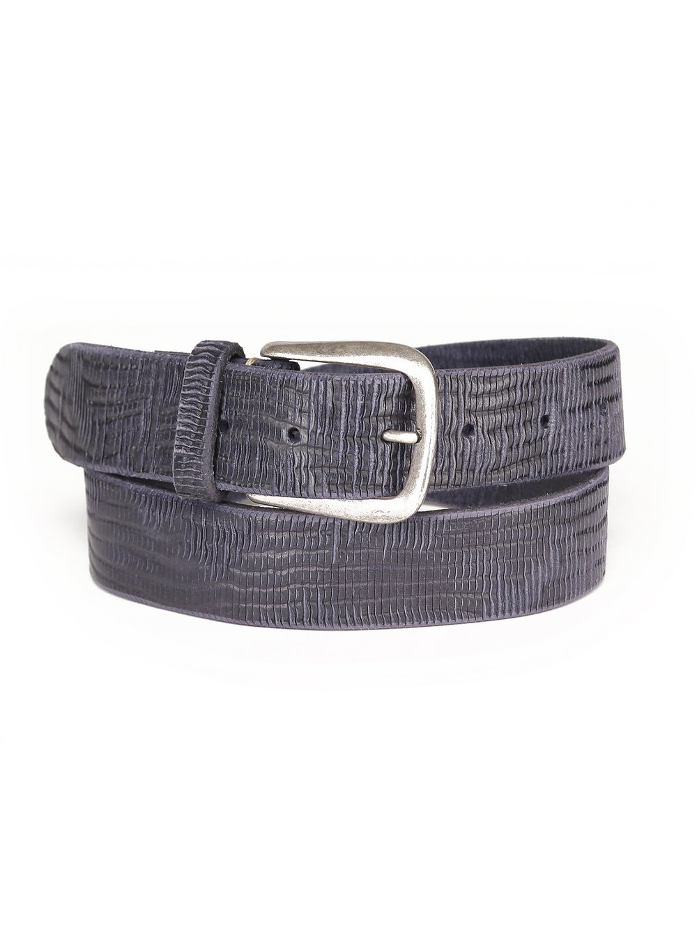 JCC Gürtel Geriffelt Damen Leder blau, 80-92