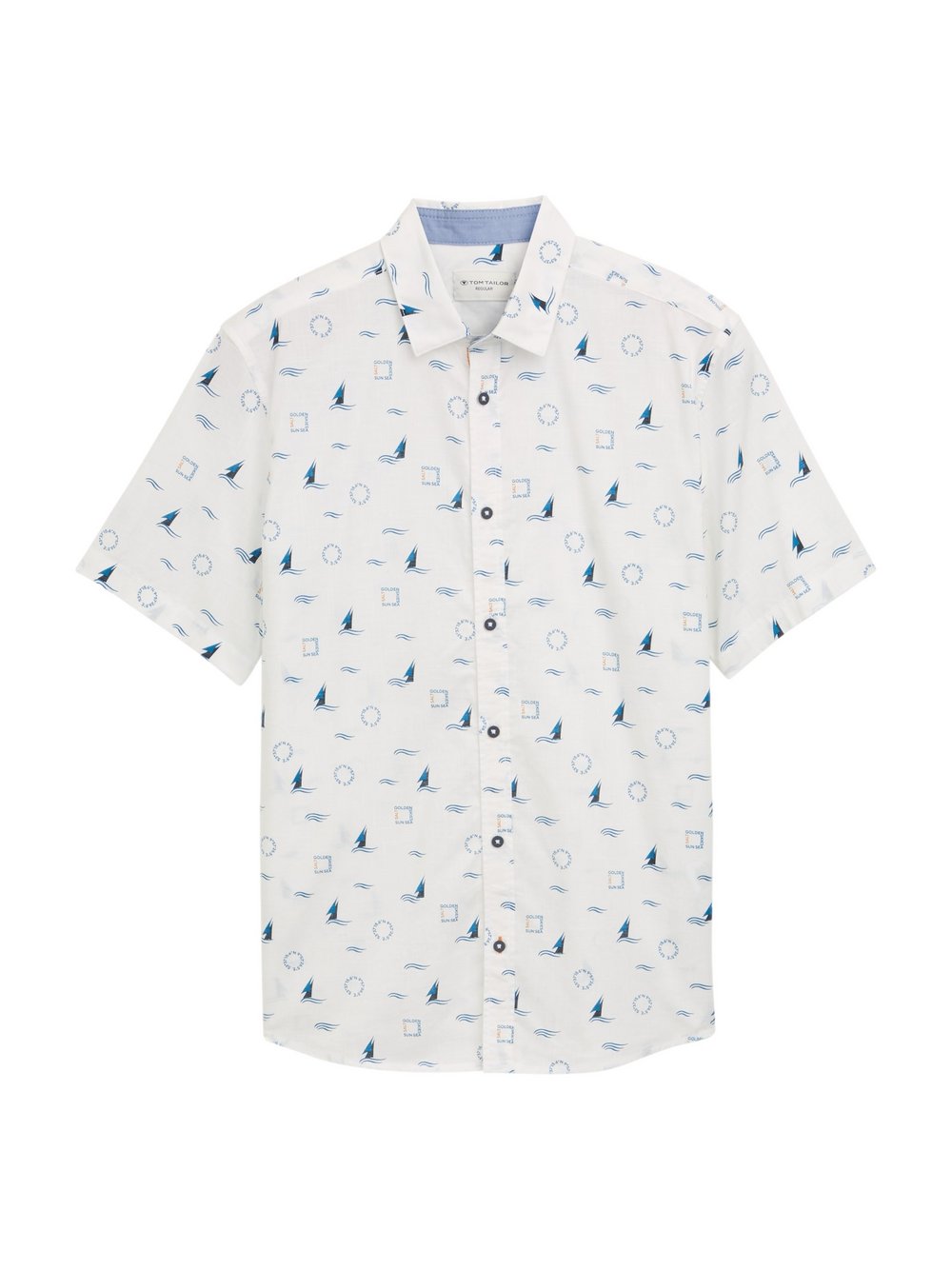 Thumbnail - Tom Tailor Hemd Herren Regular Fit Baumwolle weiß bedruckt, L