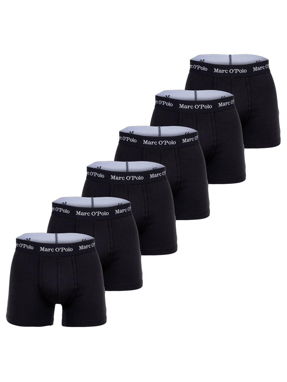 Marc O'Polo Boxershort 6er Pack Herren Baumwolle schwarz, M