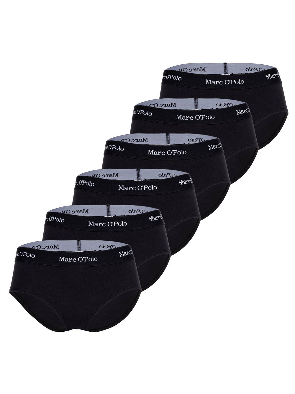 Marc O'Polo Panty 6er Pack Damen Baumwolle schwarz, M