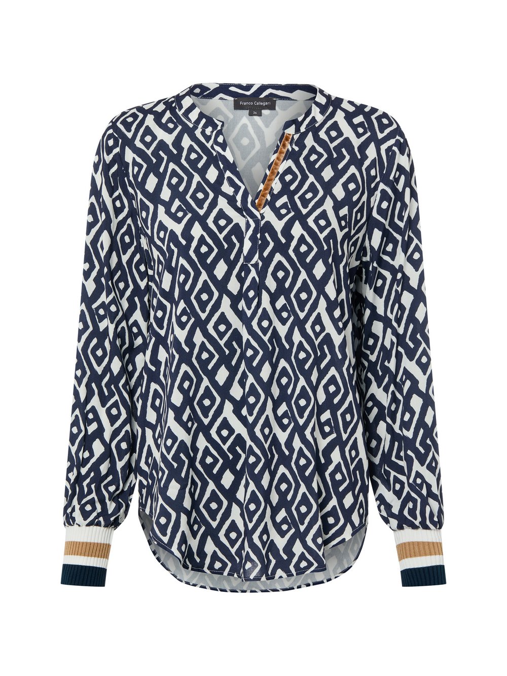 Franco Callegari Tunikabluse Damen Viskose mehrfarbig gemustert, 46