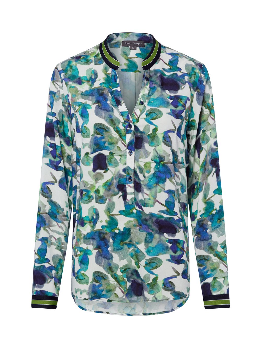 Franco Callegari Tunikabluse Damen Viskose mehrfarbig gemustert, 44