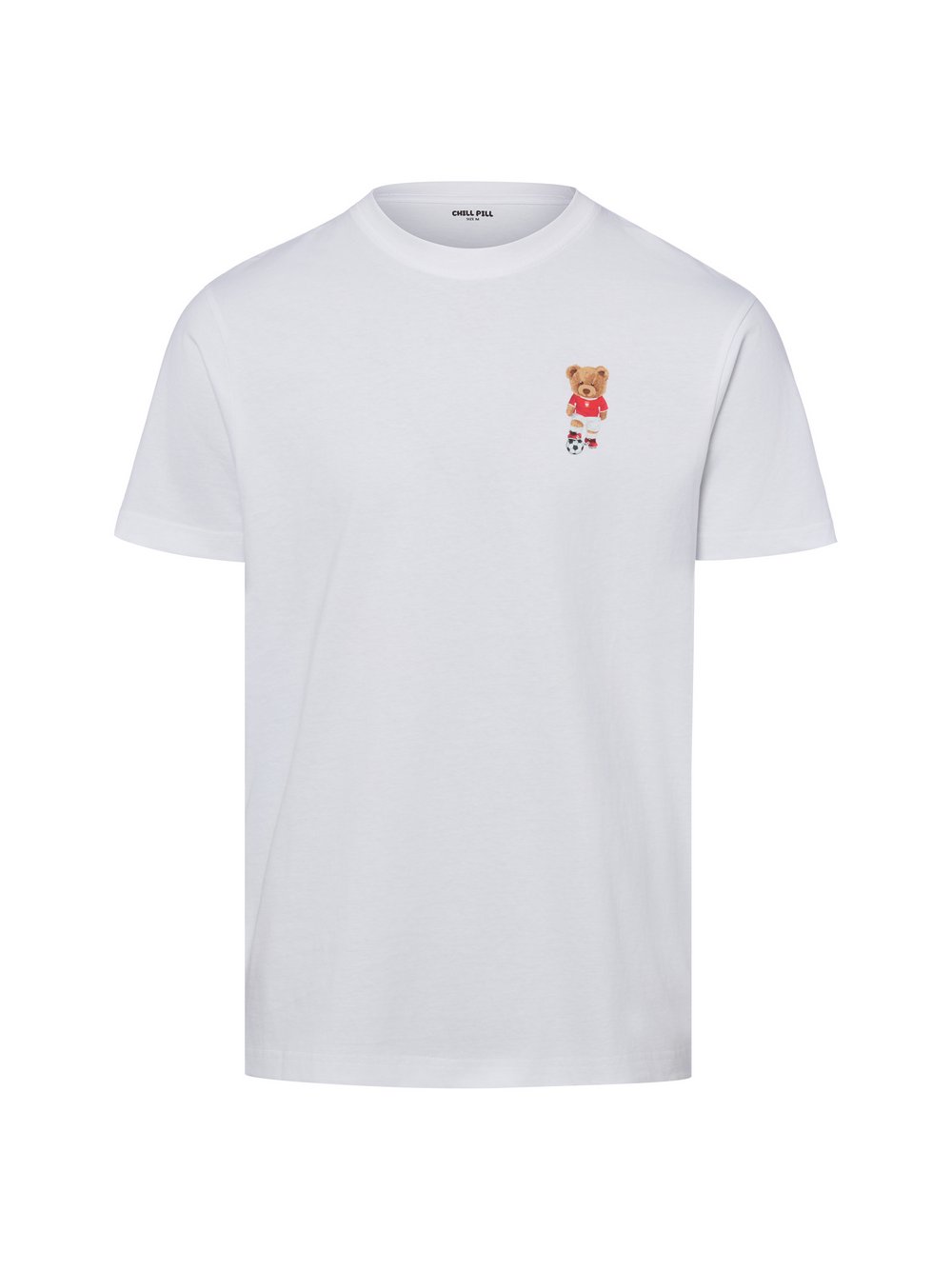 Koszulka męska - Football Bear Mężczyźni Bawełna (100%) biały