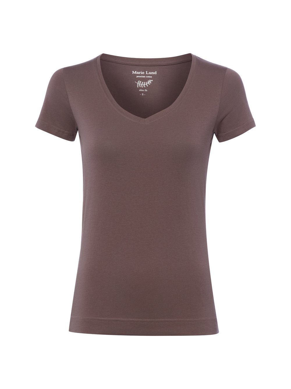 Marie Lund T-Shirt Damen Baumwolle braun, S