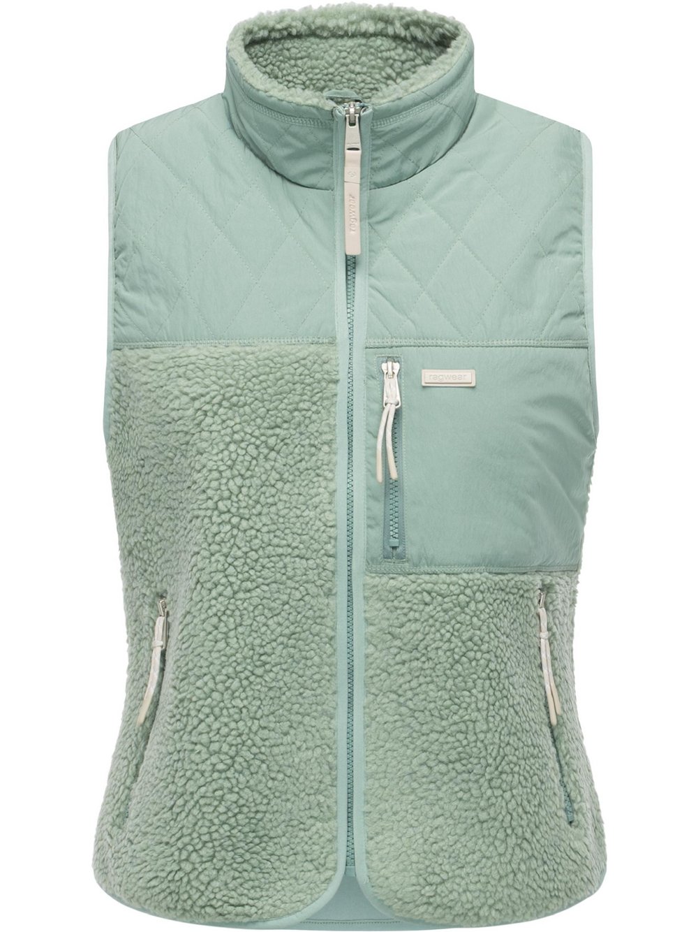Ragwear Plüschweste Damen grün, XS