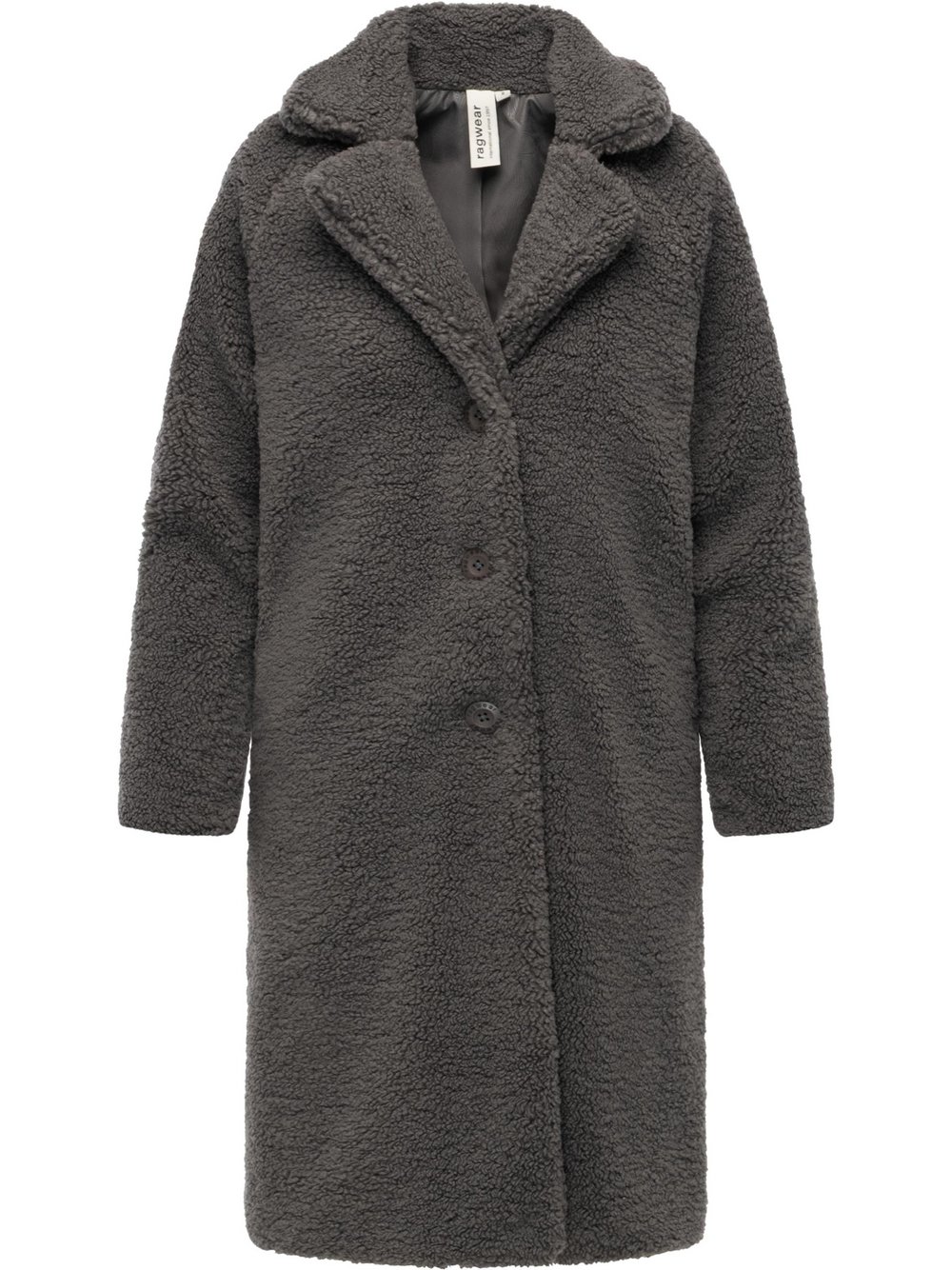 Ragwear Fellimitatmantel Damen grau, M