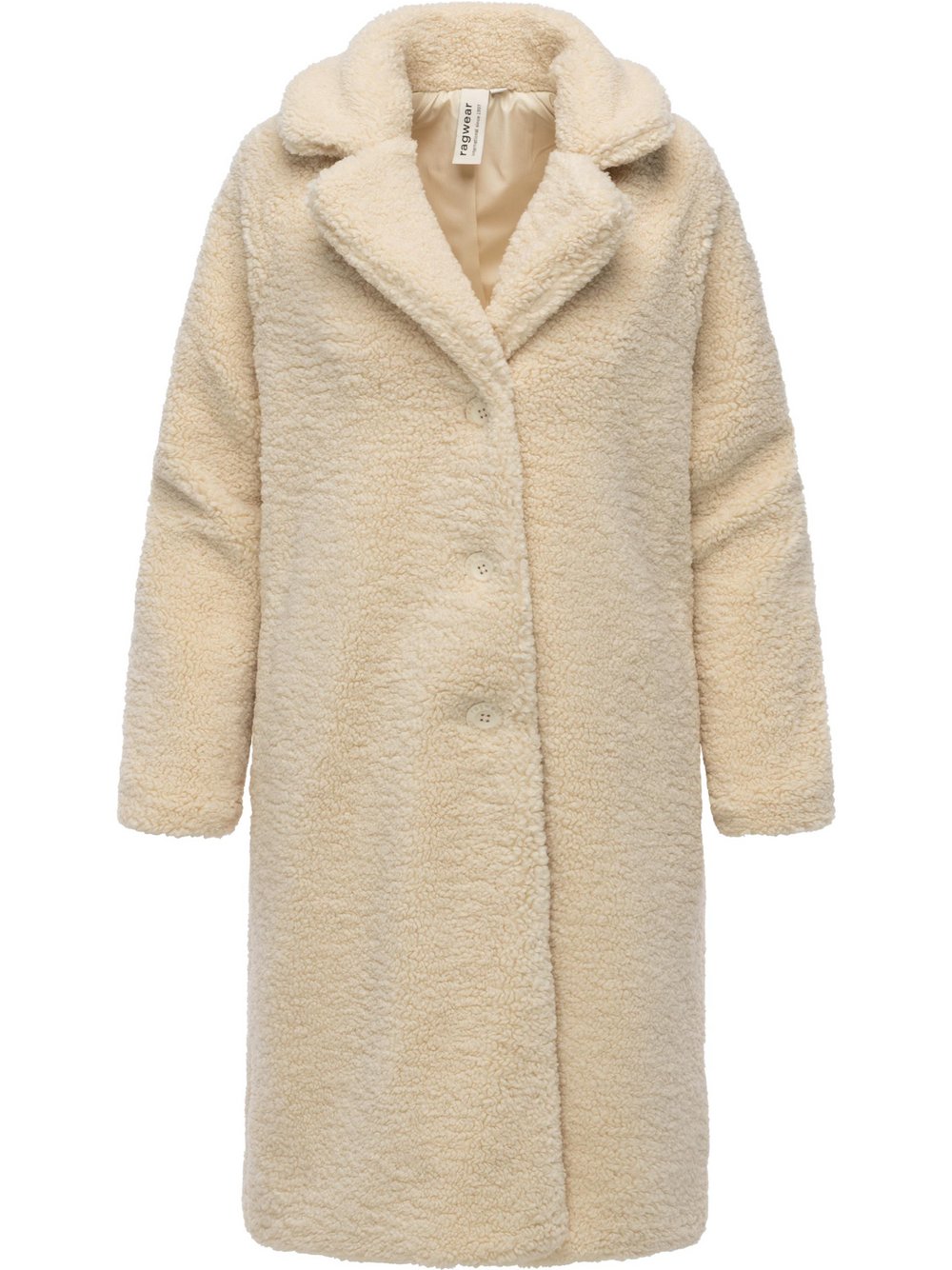 Ragwear Fellimitatmantel Damen weiß, M