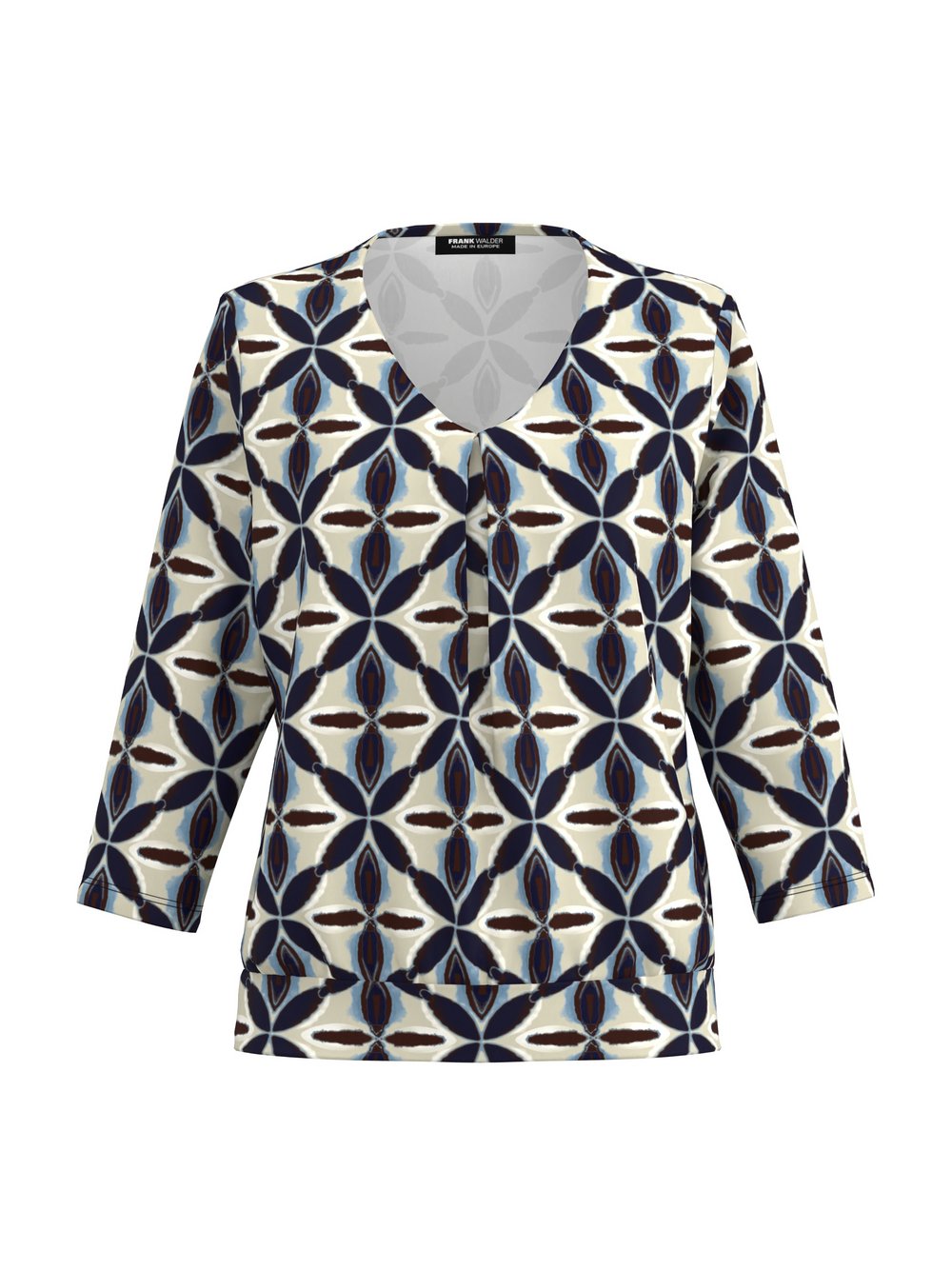 Frank Walder Blusenshirt Damen Viskose mehrfarbig gemustert, 40