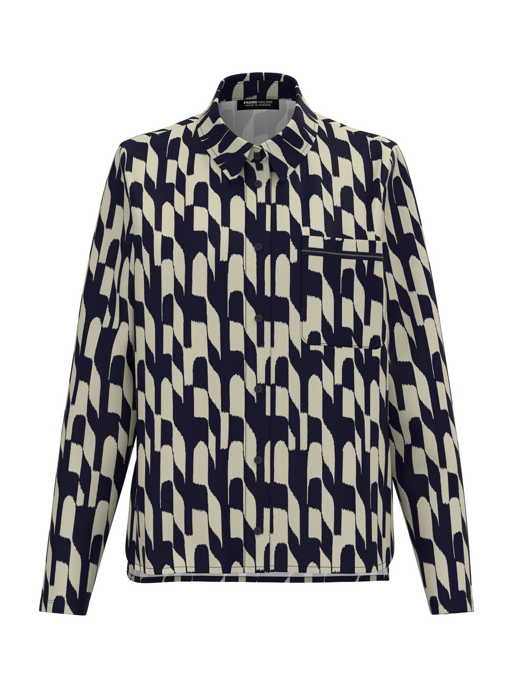 Frank Walder Bluse Damen Modal mehrfarbig bedruckt, 38