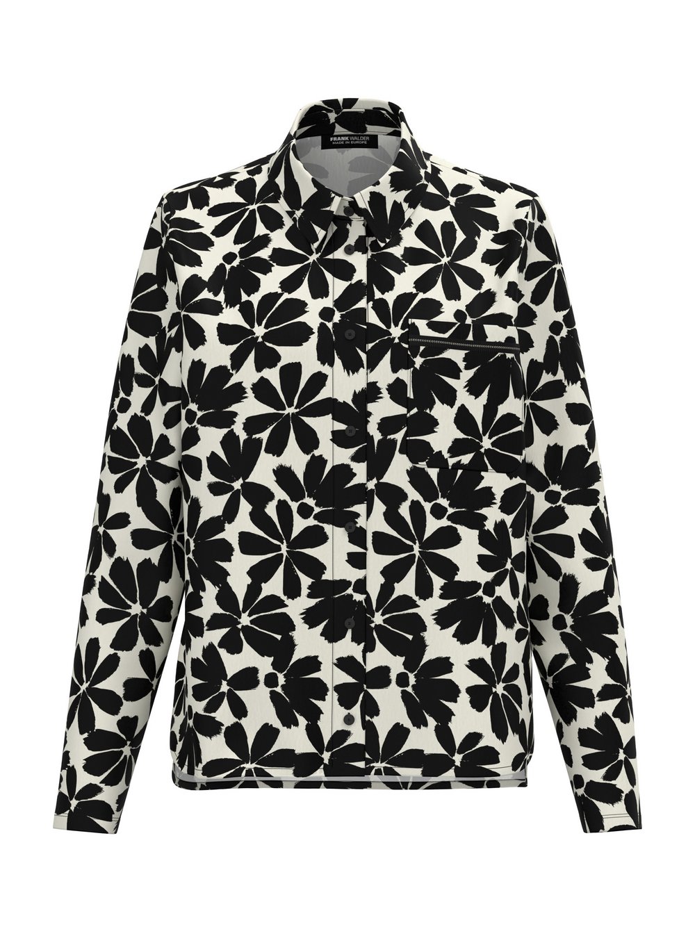 Frank Walder Bluse Damen Modal mehrfarbig gemustert, 46