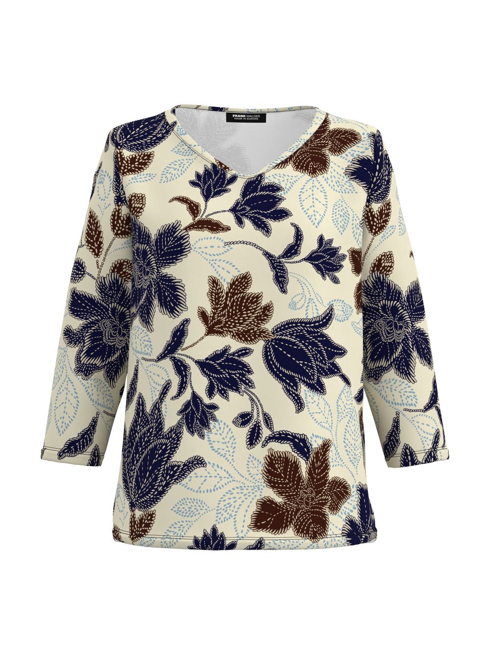 Frank Walder Shirt Damen Viskose mehrfarbig gemustert, 40