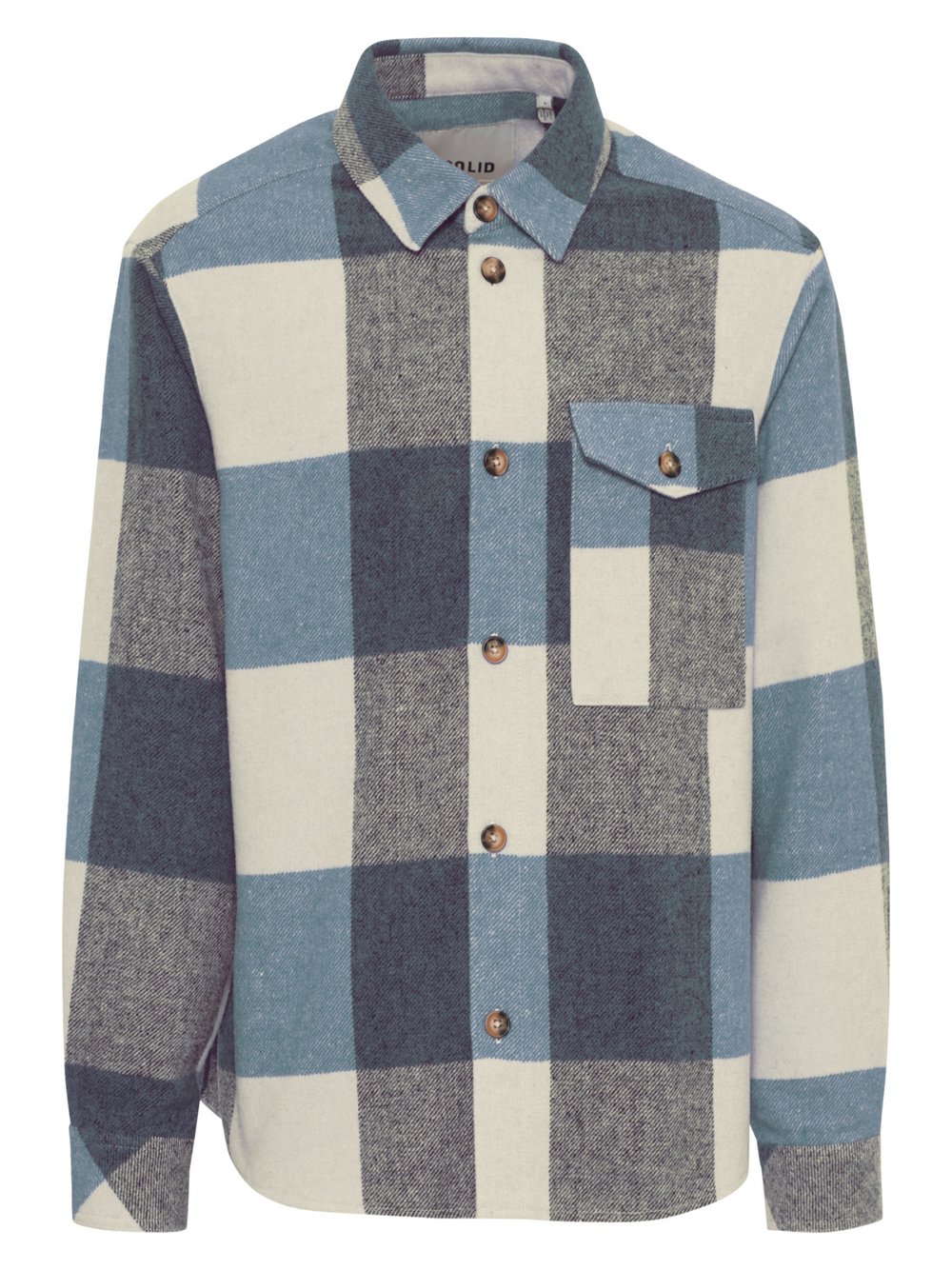 Solid Hemd Herren Regular Fit blau kariert, XL