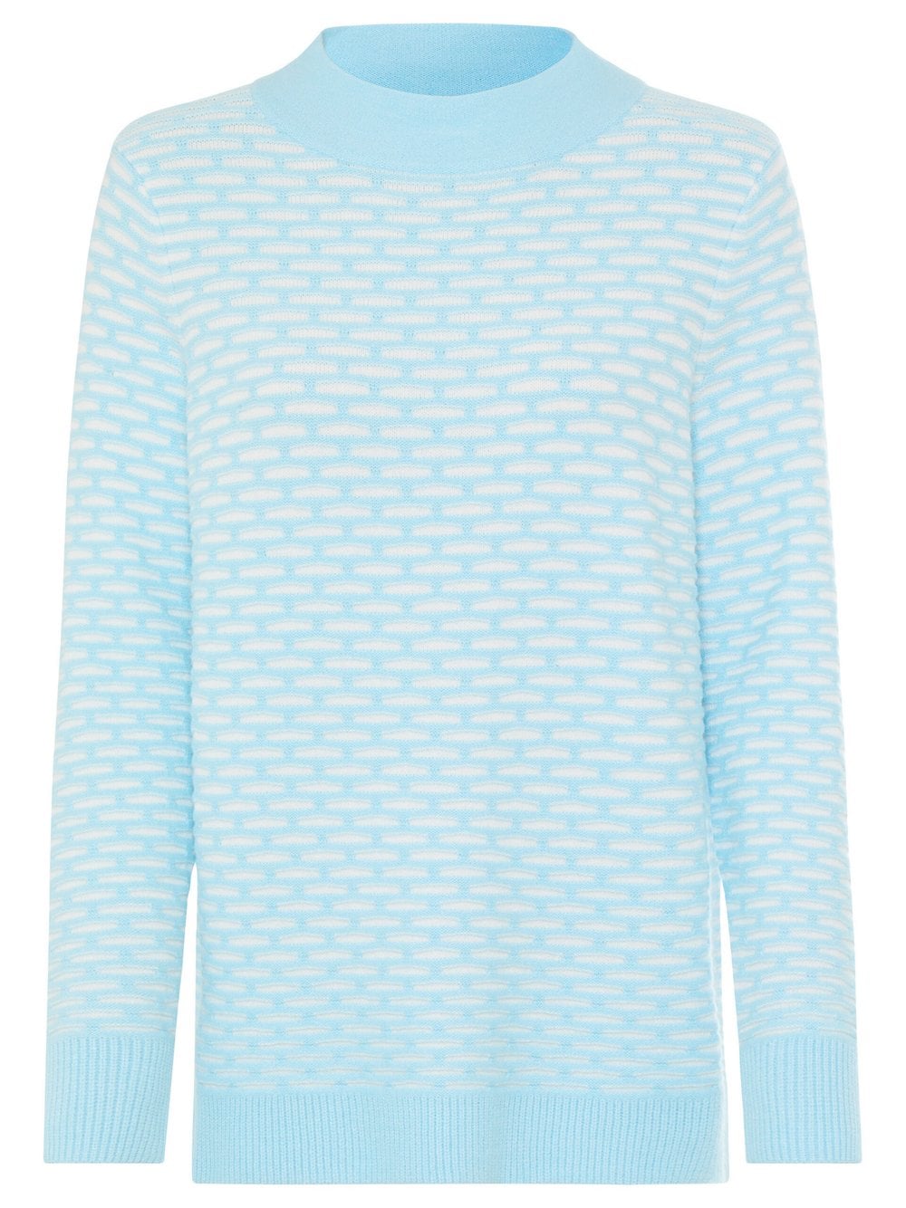Olsen Strickpullover Damen Viskose blau strukturiert, 44