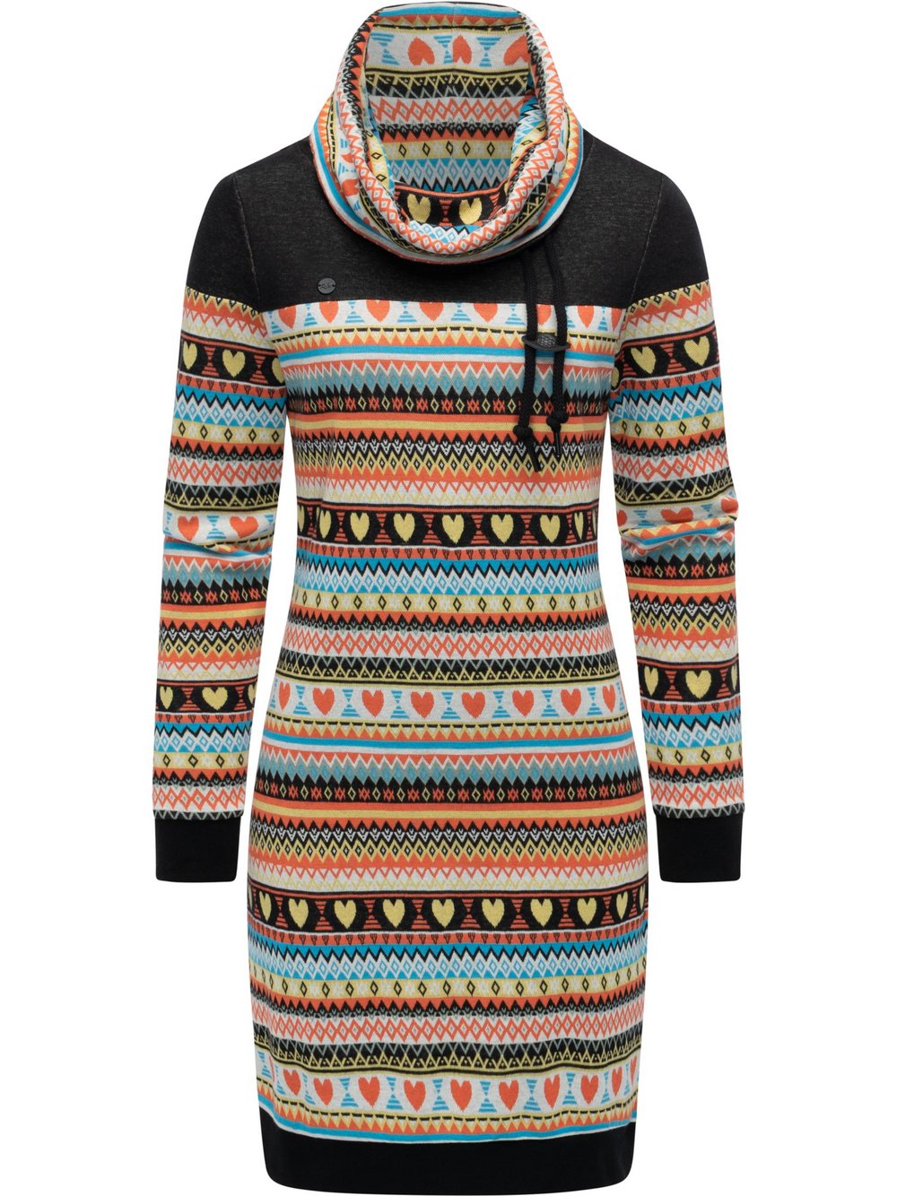 Thumbnail - Ragwear Sweatkleid Damen Baumwolle mehrfarbig gemustert, L