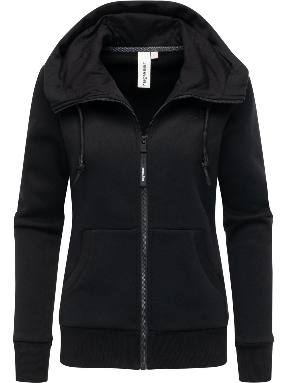 Thumbnail - Ragwear Kapuzensweatjacke Damen Baumwolle schwarz, XXL