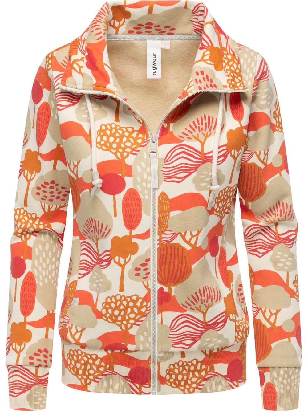 Ragwear Sweatjacke Damen beige gemustert, L