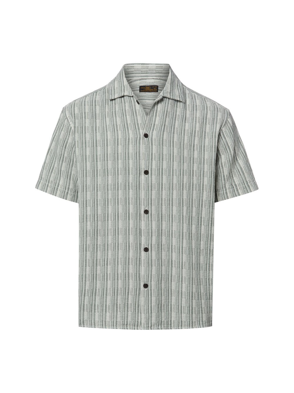 VAN GRAAF Jack & Jones Herren Oliv Kurzarmhemd Comfort Fit Baumwolle Mehrfarbig, Groß