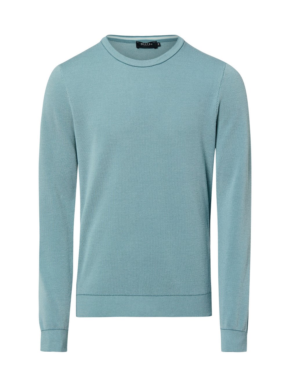 Thumbnail - MAERZ Strickpullover Herren Baumwolle (100%) grün meliert, 56